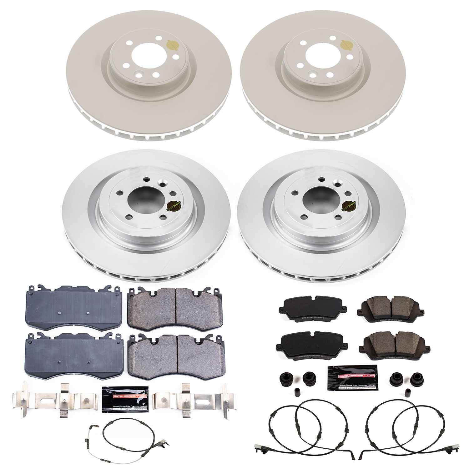Power Stop 18-21 Land Rover Range Rover Front & Rear Z23 Coated Brake Kit