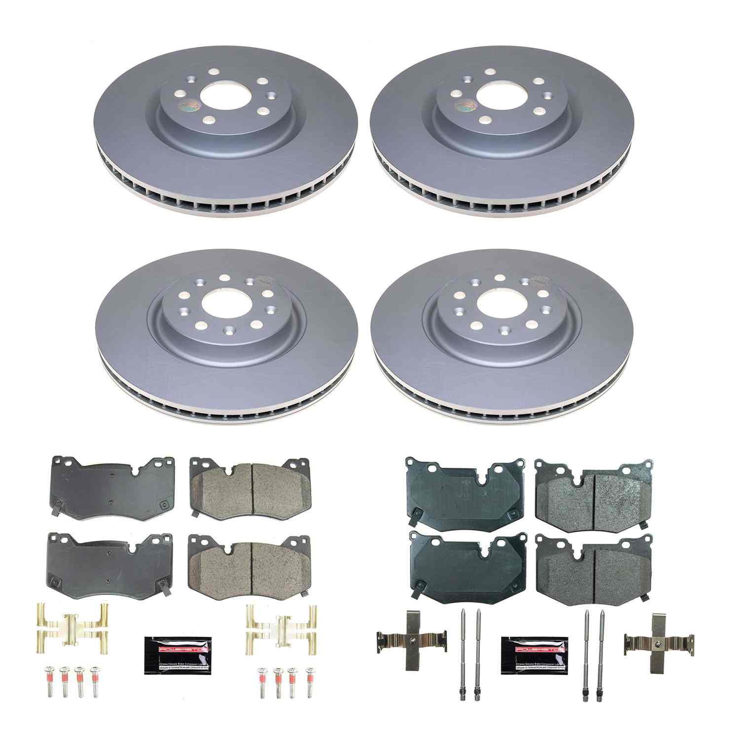 Power Stop 20-21 Chevrolet Corvette Front & Rear Z17 Coated Brake Kit