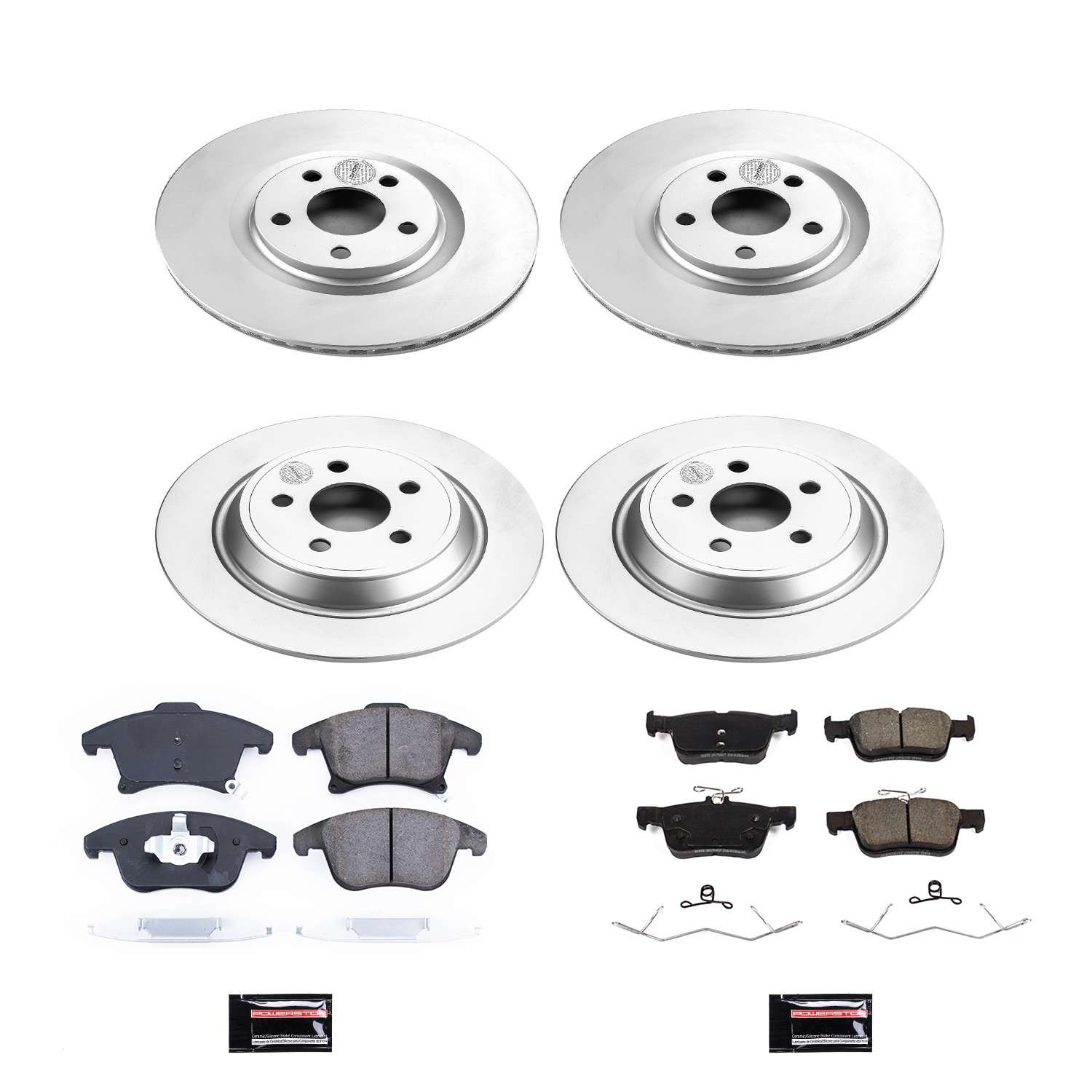 Power Stop 19-20 Ford Police Responder Hybrid Front & Rear Z17 Evolution Geomet Coated Brake Kit
