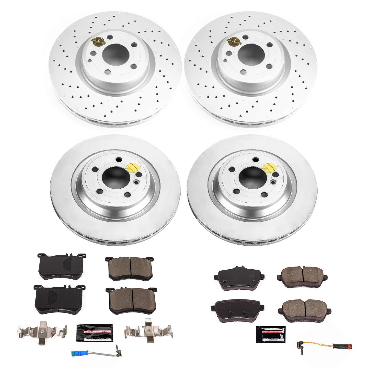 Power Stop 13-18 Mercedes-Benz SL550 Front & Rear Z23 Coated Brake Kit