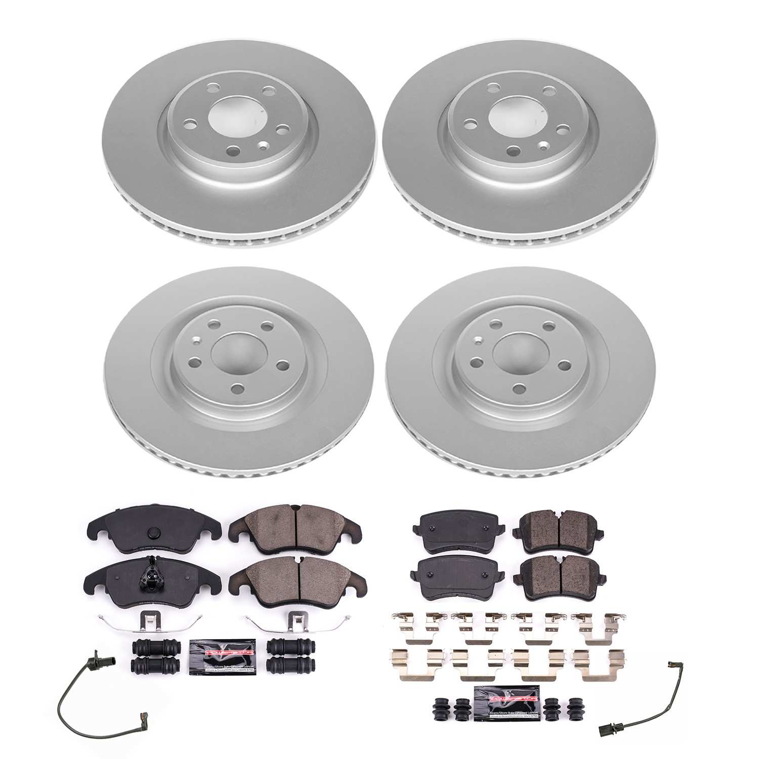 Power Stop 2013 Audi A6 Quattro Front & Rear Z23 Coated Brake Kit