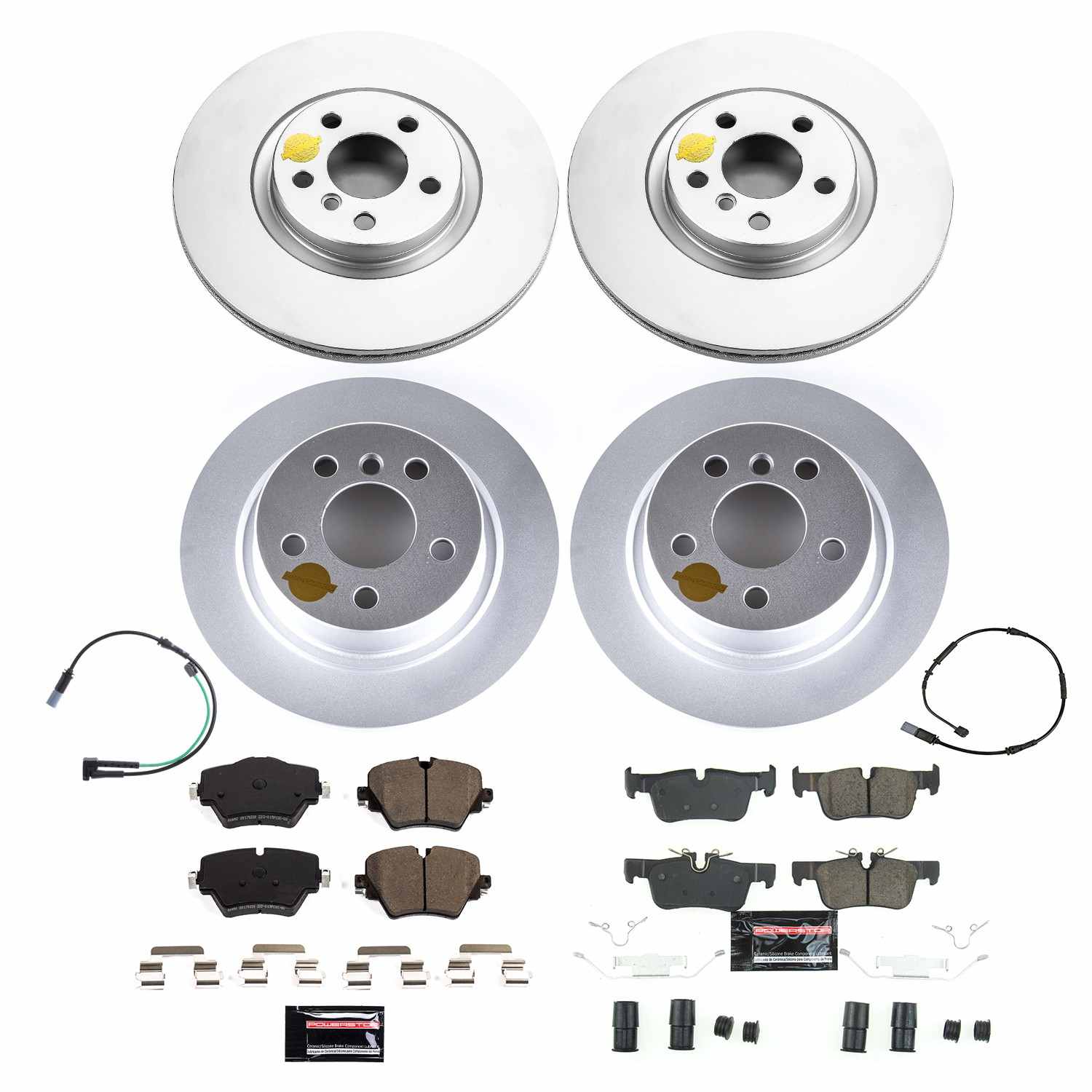 Power Stop 2021 Mini Cooper Countryman Front & Rear Z23 Coated Brake Kit