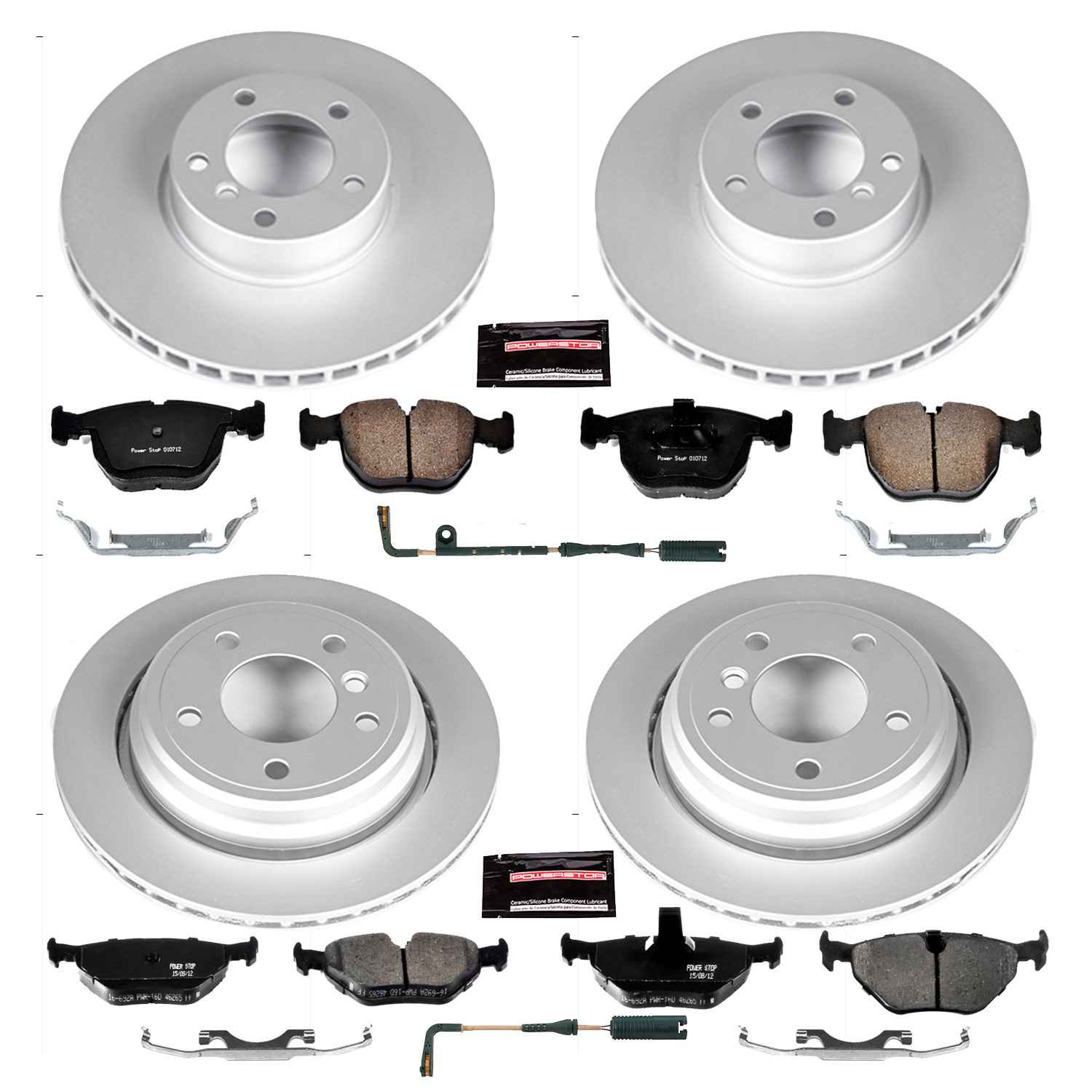 Power Stop 01-03 BMW 530i Front & Rear Z23 Evolution Sport Coated Brake Kit