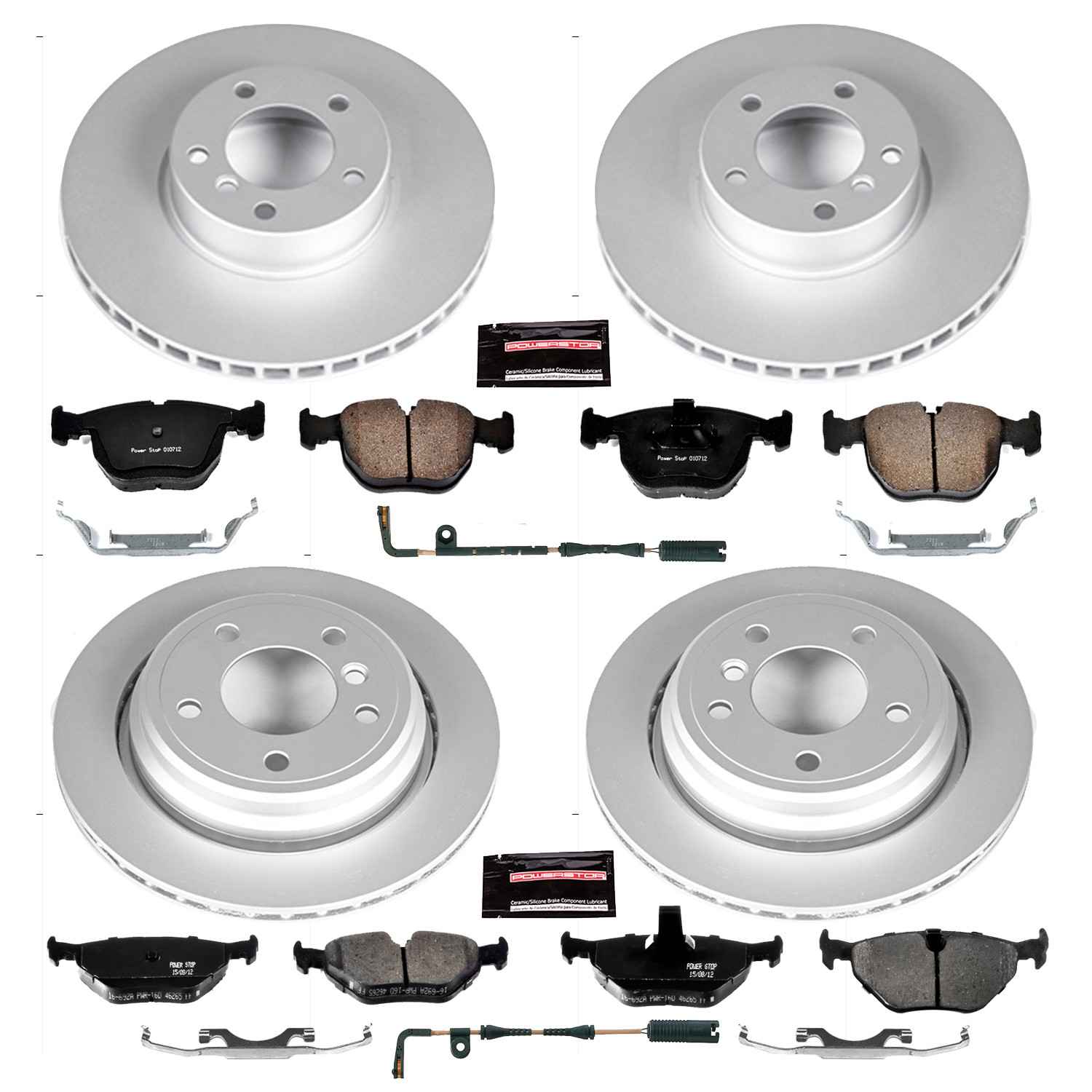 Power Stop 00-03 BMW 540i Front & Rear Z23 Evolution Sport Coated Brake Kit