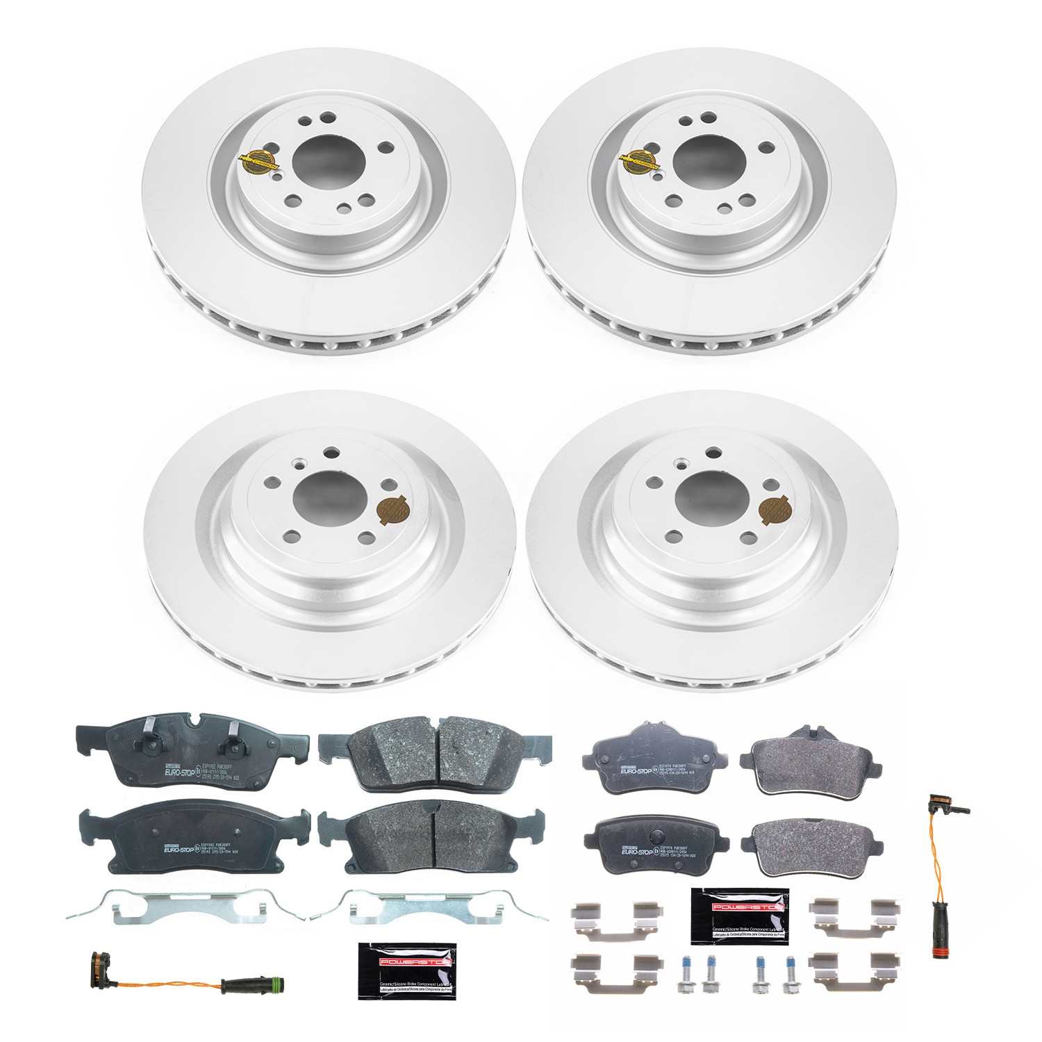 Power Stop 17-19 Mercedes-Benz GLS450 Front & Rear Eurostop Brake Kit