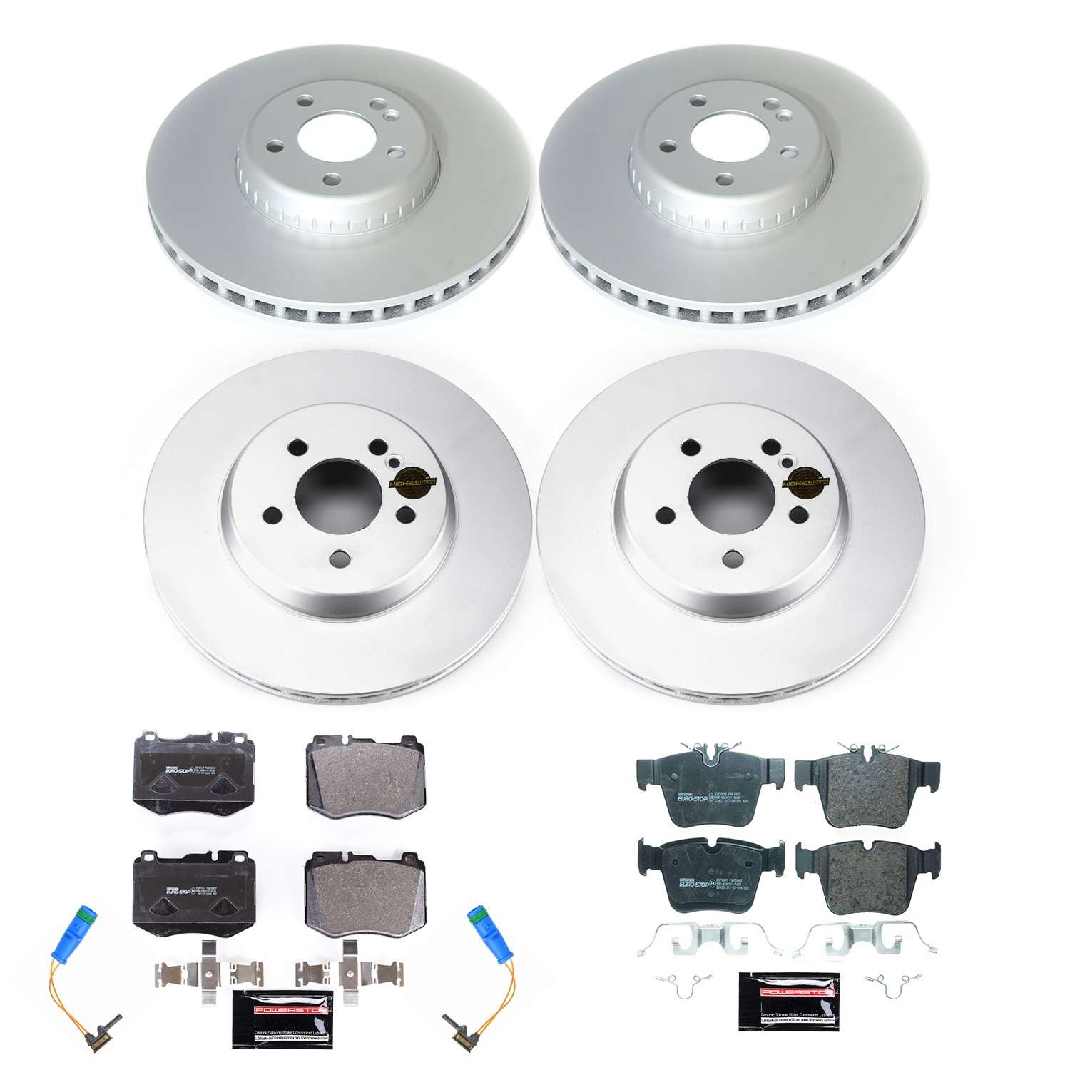 Power Stop 16-18 Mercedes-Benz GLC300 Front & Rear Eurostop Brake Kit