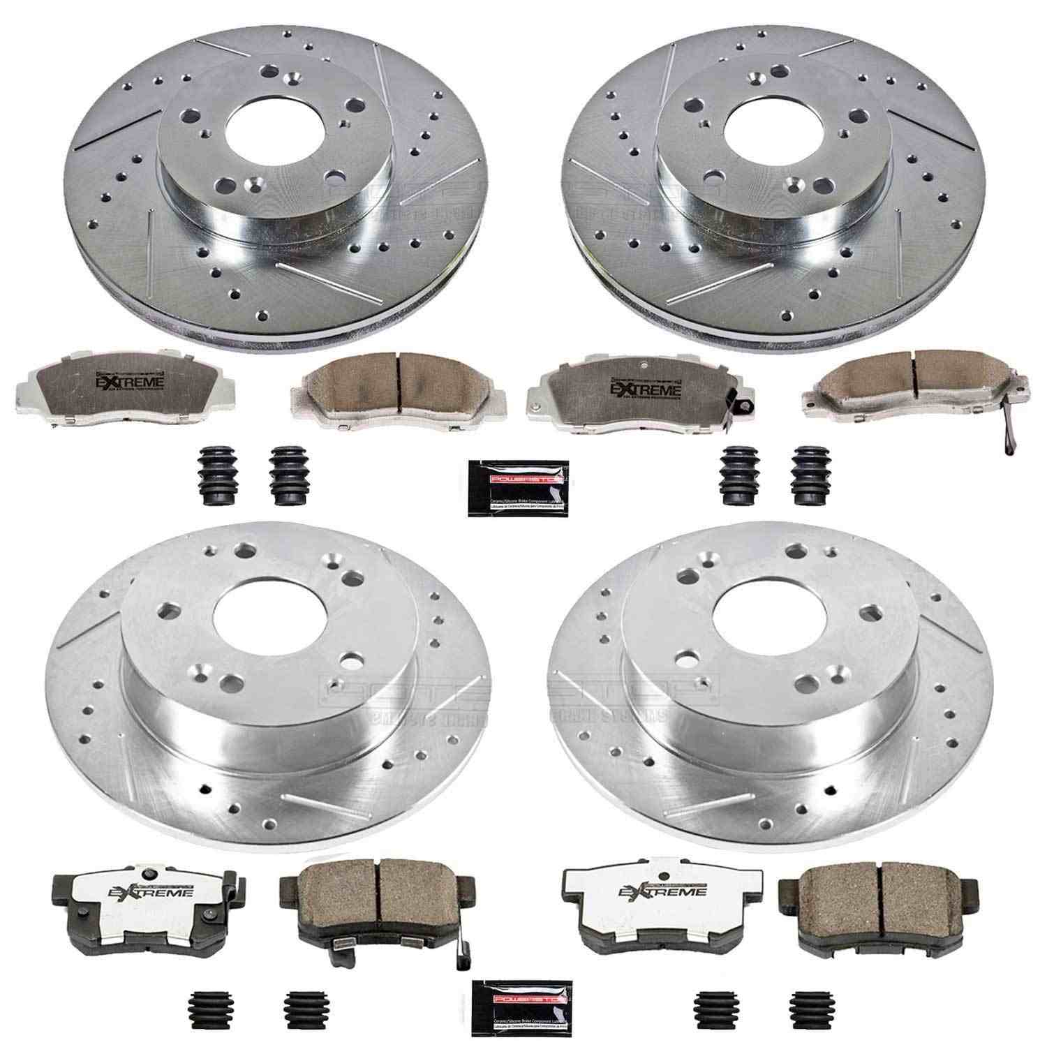 Power Stop 98-02 Honda Accord Front & Rear Z26 Street Warrior Brake Kit