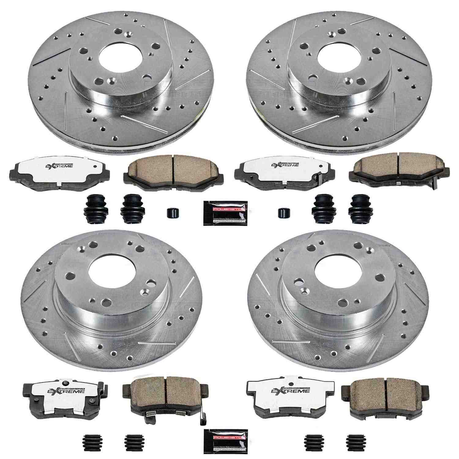 Power Stop 03-07 Honda Accord Front & Rear Z26 Street Warrior Brake Kit