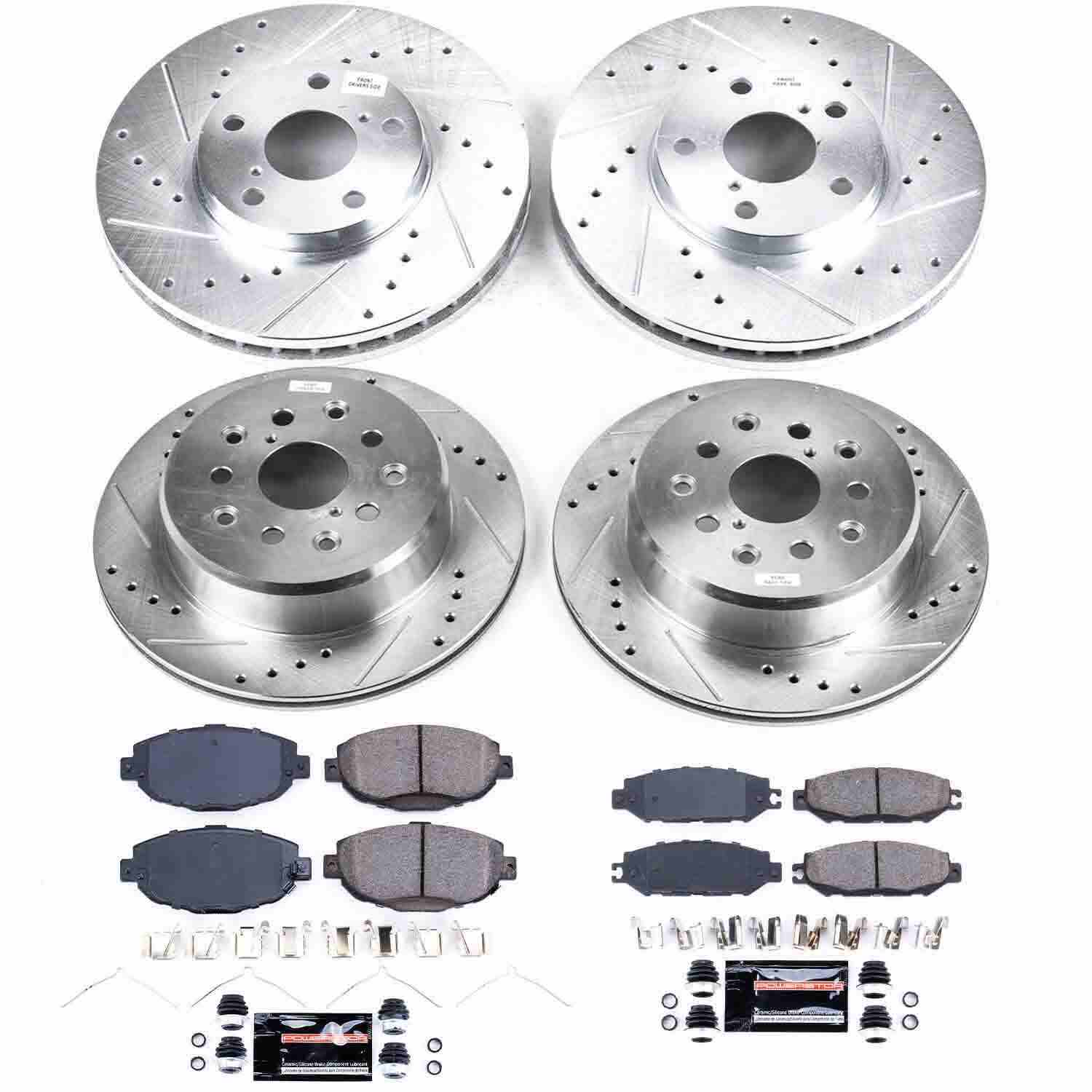 Power Stop 99-00 Lexus SC300 Front & Rear Z23 Evolution Sport Brake Kit