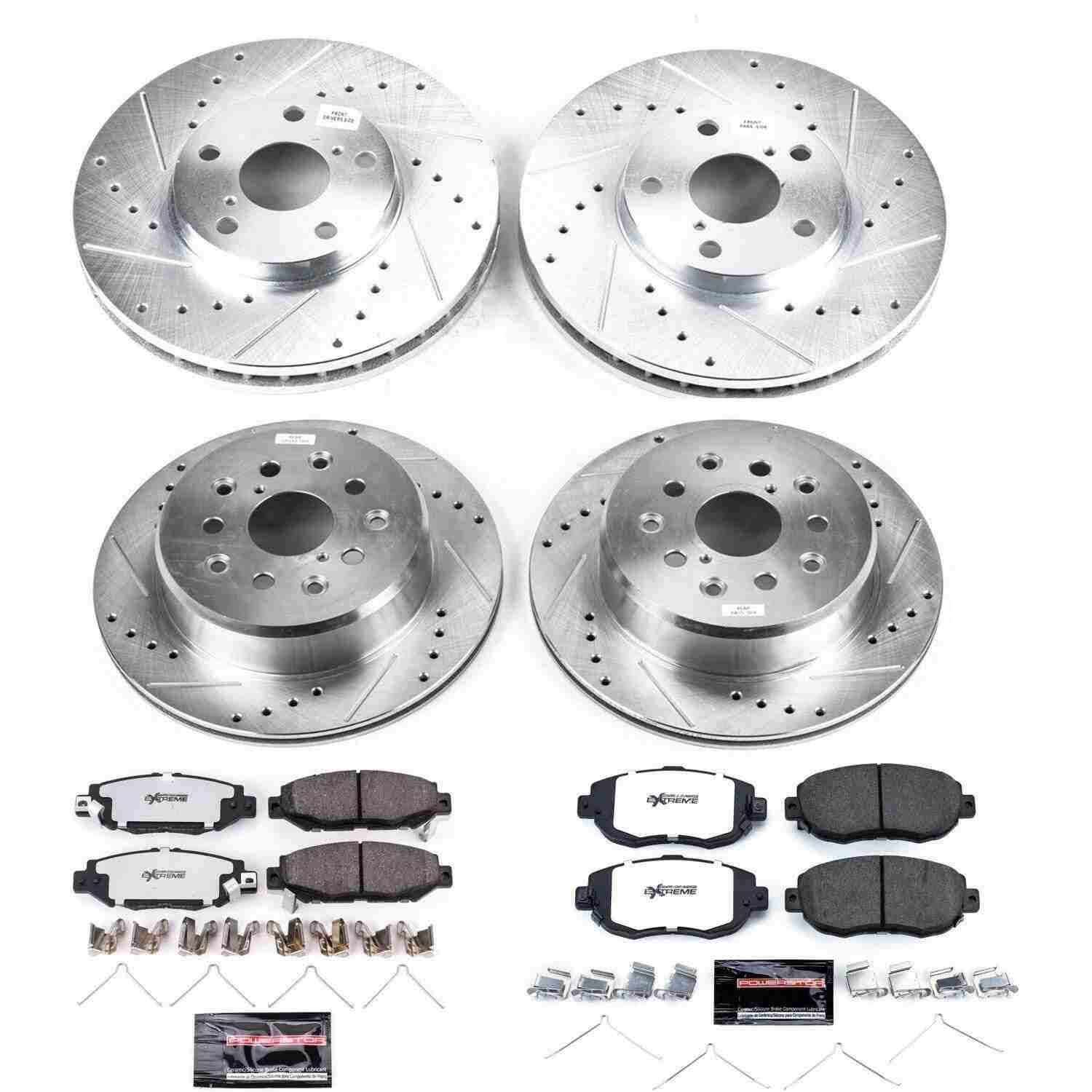 Power Stop 93-97 Lexus GS300 Front & Rear Z26 Street Warrior Brake Kit