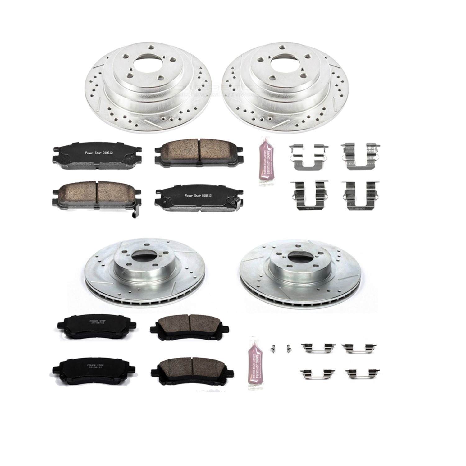 Power Stop 1998 Subaru Impreza Front & Rear Z23 Evolution Sport Brake Kit