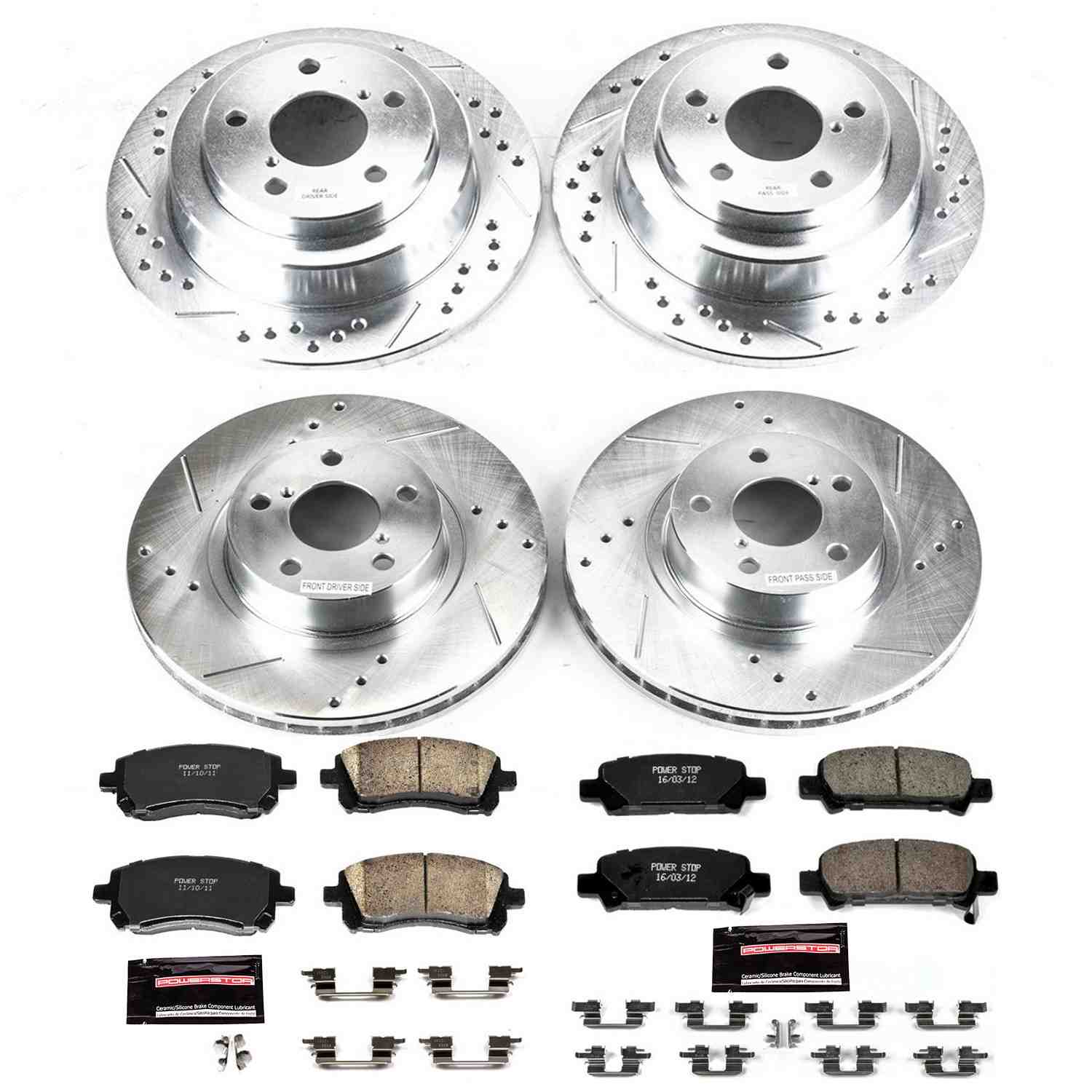 Power Stop 98-02 Subaru Forester Front & Rear Z23 Evolution Sport Brake Kit