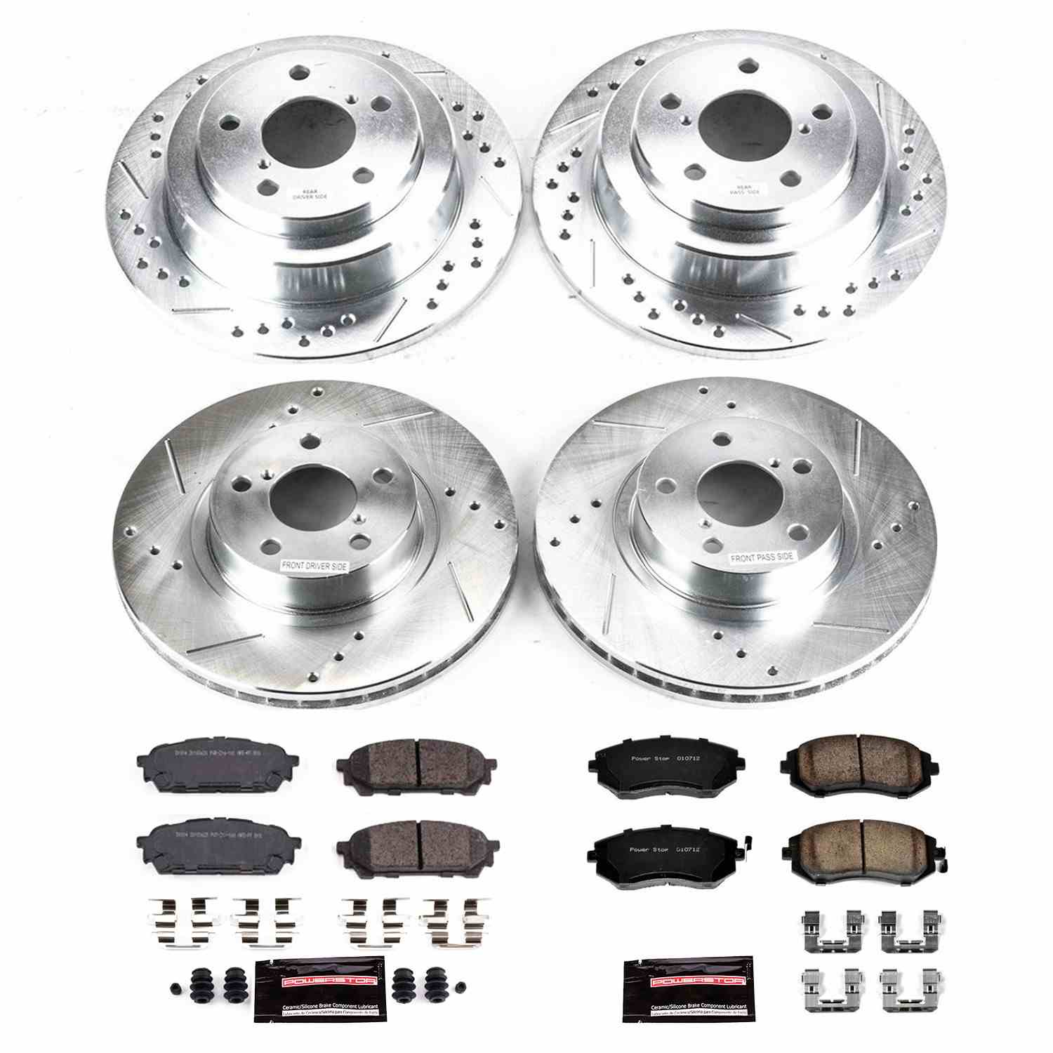 Power Stop 05-06 Saab 9-2X Front & Rear Z23 Evolution Sport Brake Kit