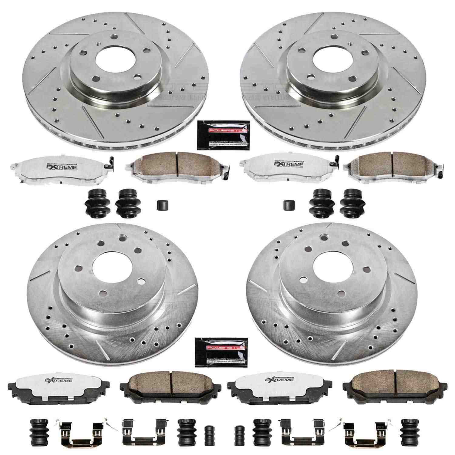 Power Stop 08-12 Infiniti EX35 Front & Rear Z26 Street Warrior Brake Kit