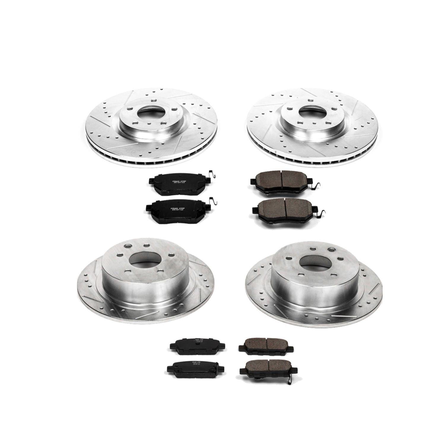 Power Stop 07-08 Nissan Maxima Front & Rear Z23 Evolution Sport Brake Kit