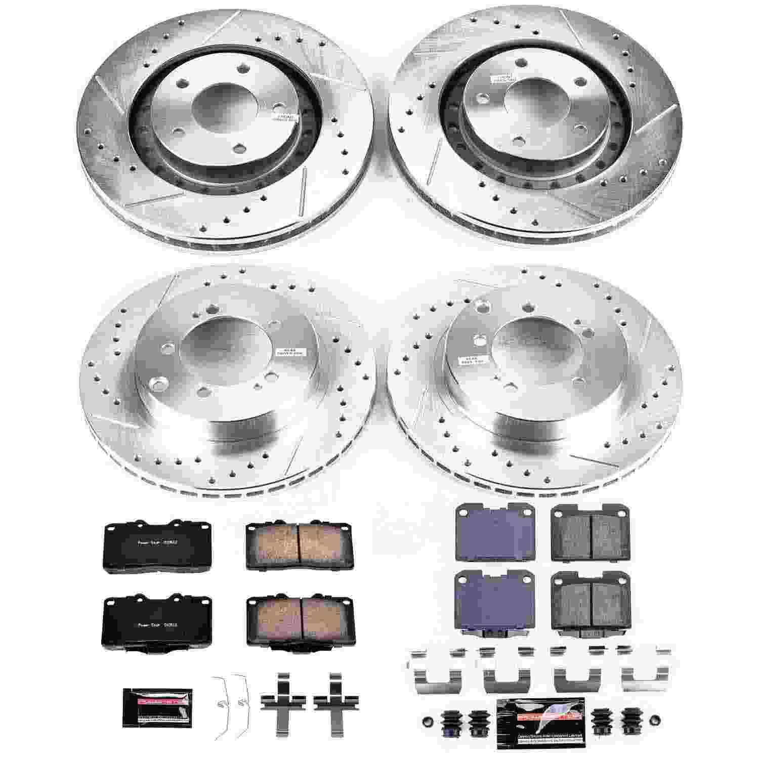 Power Stop 95-96 Dodge Stealth Front & Rear Z23 Evolution Sport Brake Kit