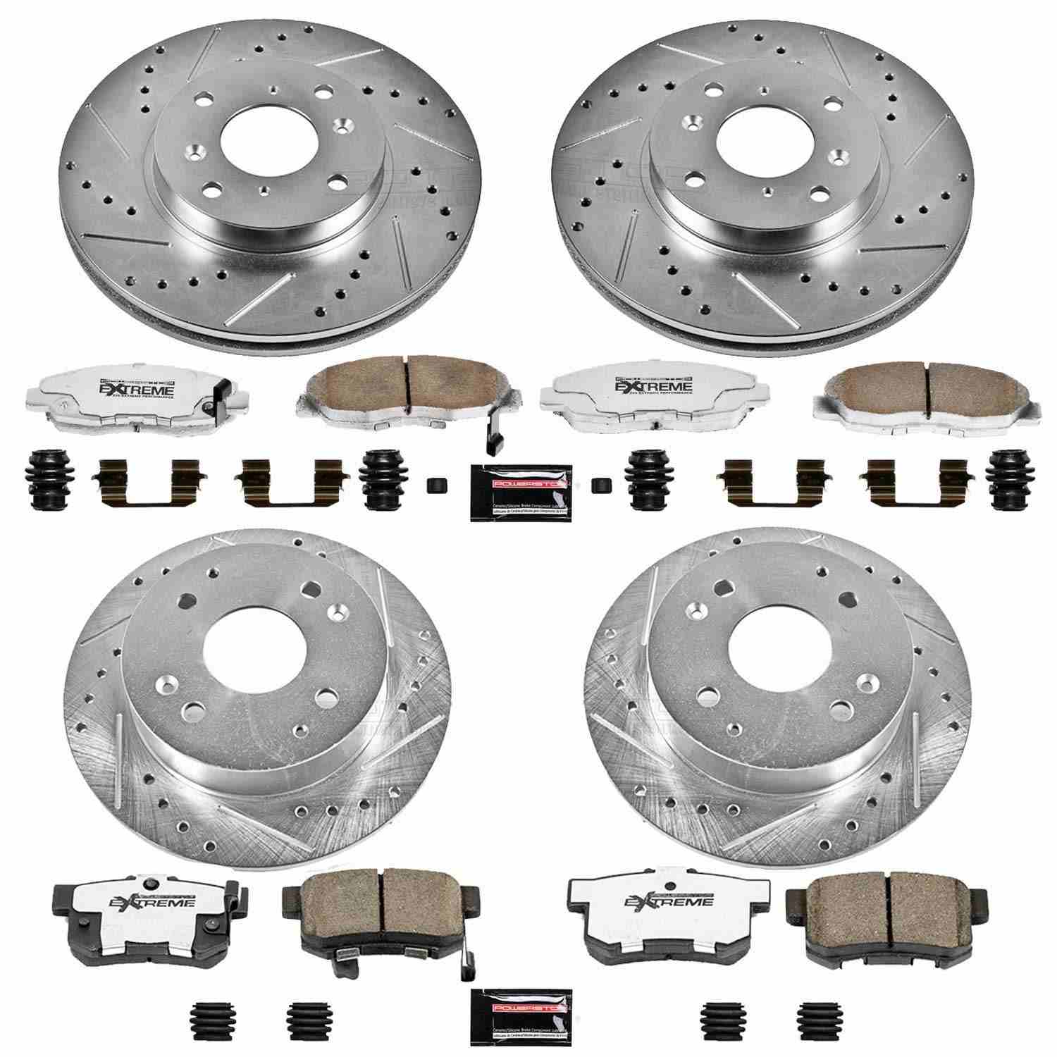 Power Stop 98-99 Acura CL Front & Rear Z26 Street Warrior Brake Kit