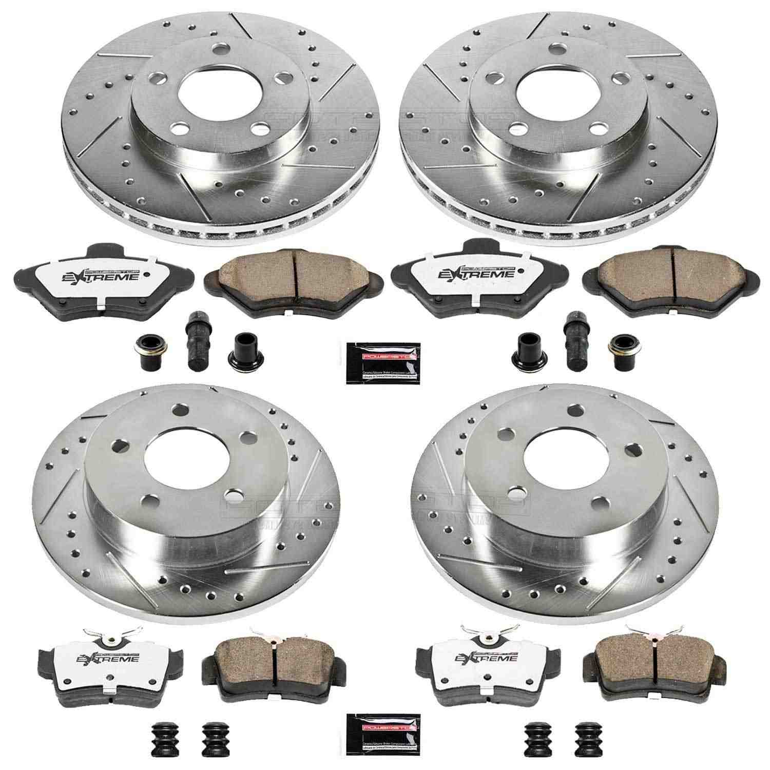 Power Stop 94-98 Ford Mustang Front & Rear Z26 Street Warrior Brake Kit