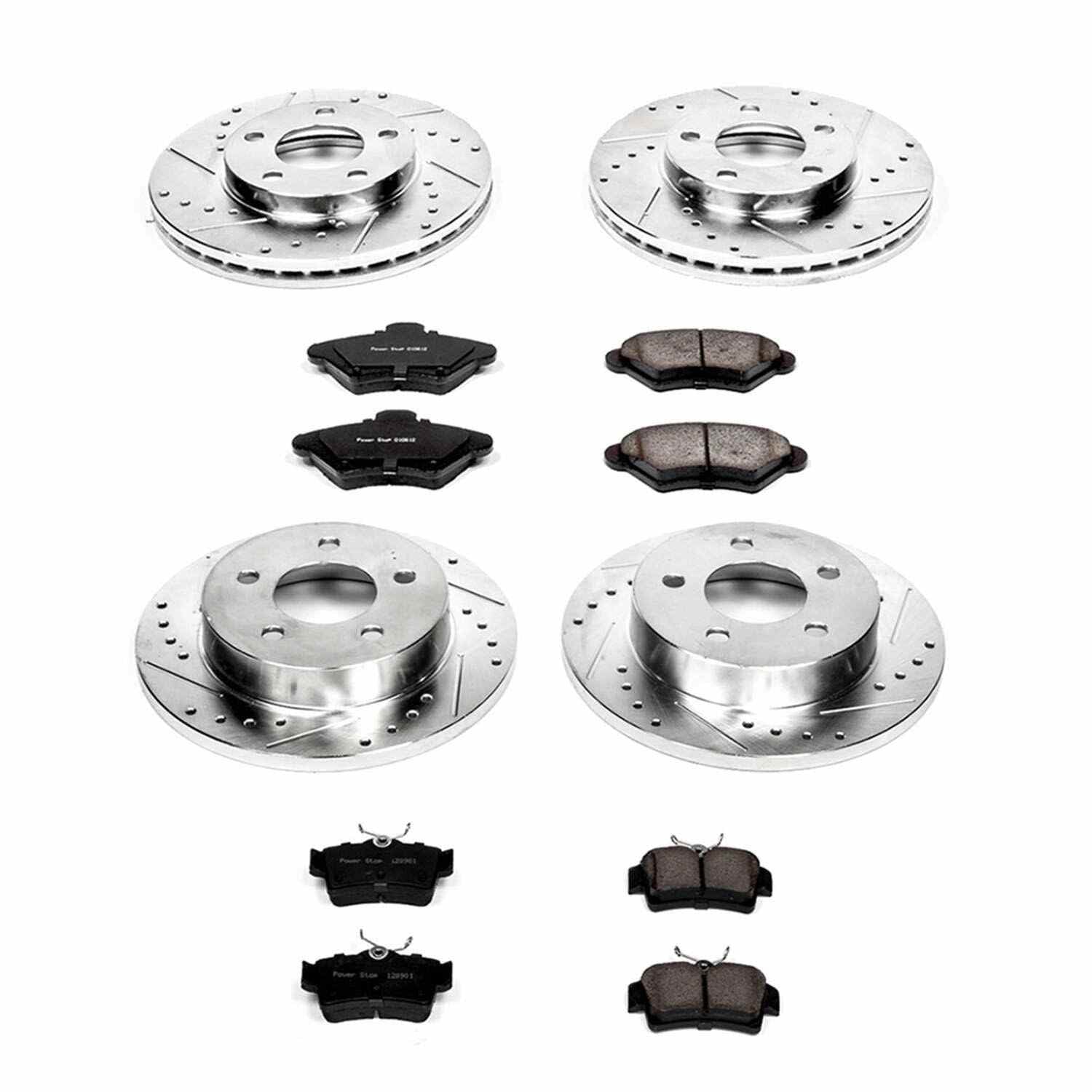 Power Stop 94-98 Ford Mustang Front & Rear Z23 Evolution Sport Brake Kit