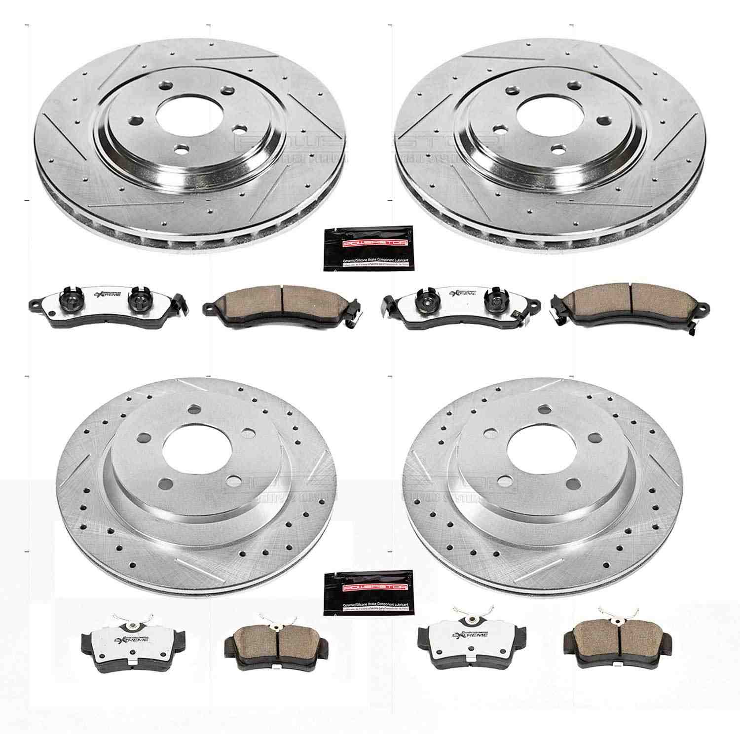 Power Stop 94-99 Ford Mustang Front & Rear Z26 Street Warrior Brake Kit