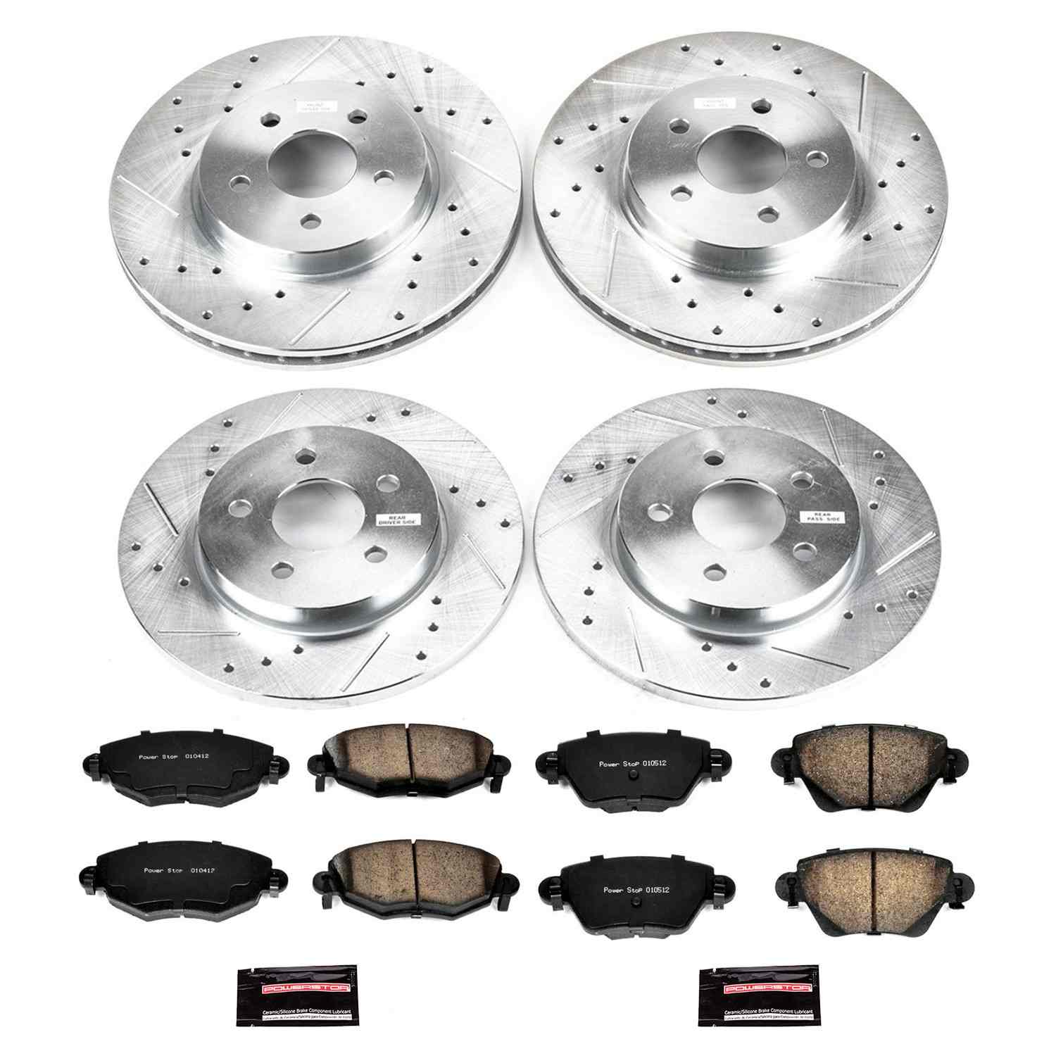 Power Stop 02-05 Jaguar X-Type Front & Rear Z23 Evolution Sport Brake Kit