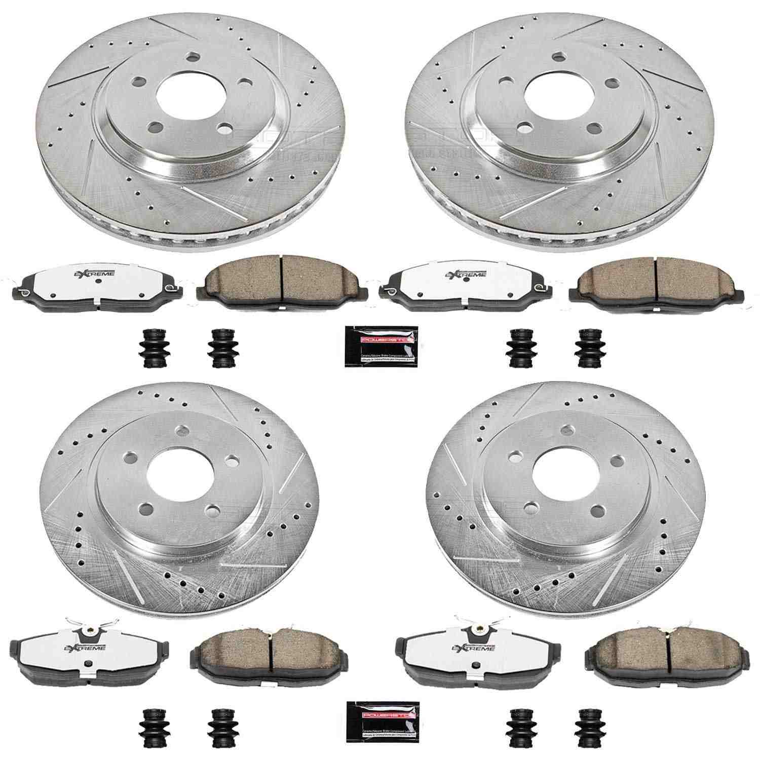 Power Stop 05-10 Ford Mustang Front & Rear Z26 Street Warrior Brake Kit