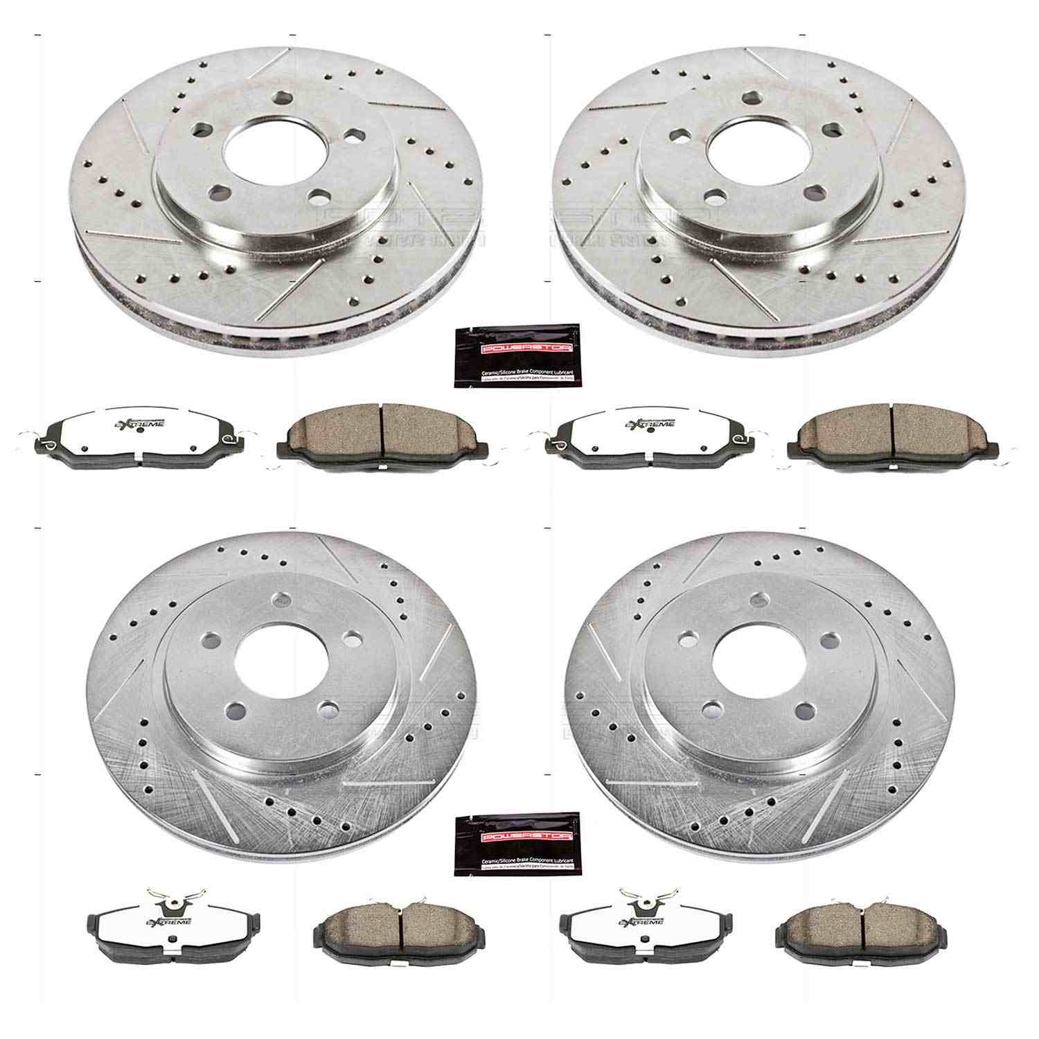 Power Stop 05-10 Ford Mustang Front & Rear Z26 Street Warrior Brake Kit