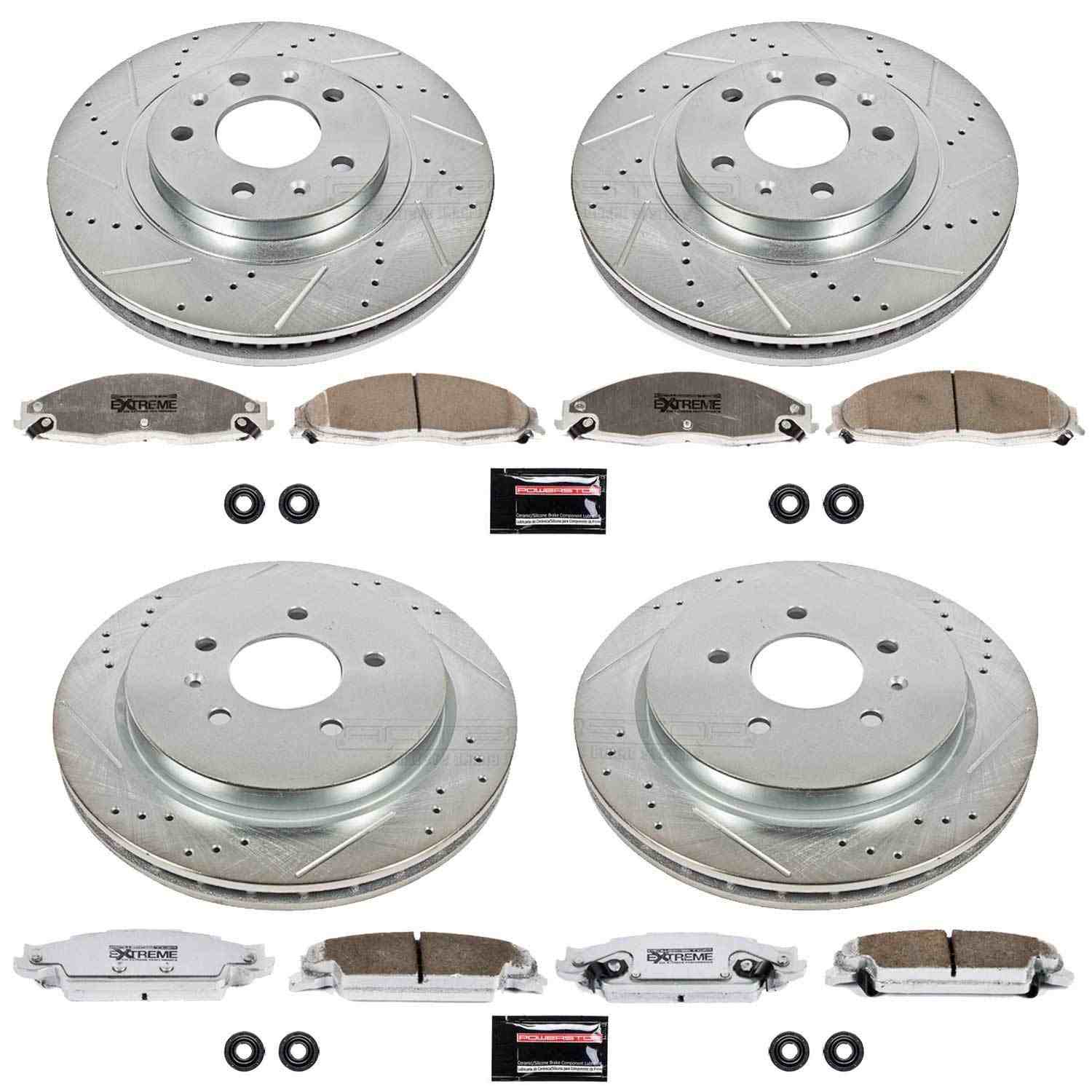 Power Stop 03-07 Cadillac CTS Front & Rear Z26 Street Warrior Brake Kit