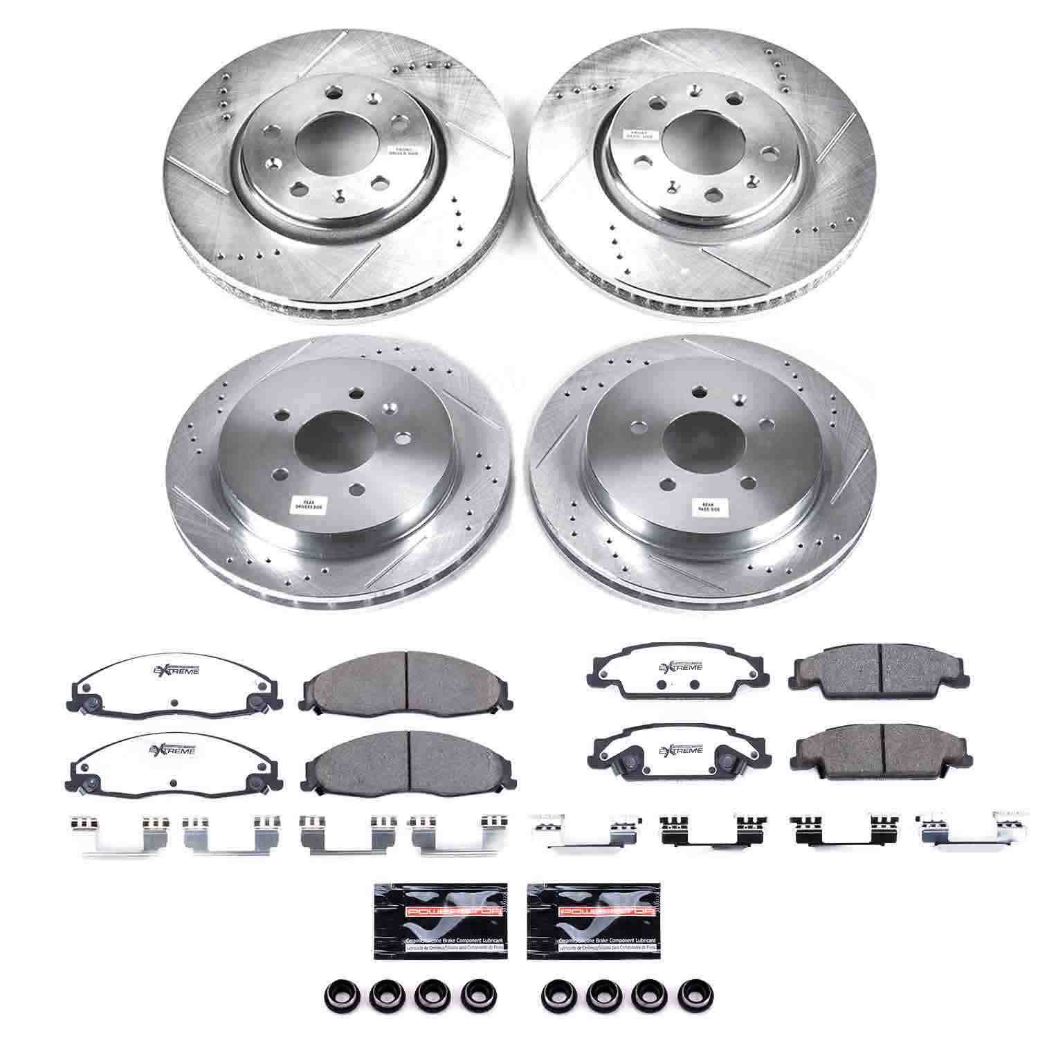 Power Stop 03-05 Cadillac CTS Front & Rear Z26 Street Warrior Brake Kit
