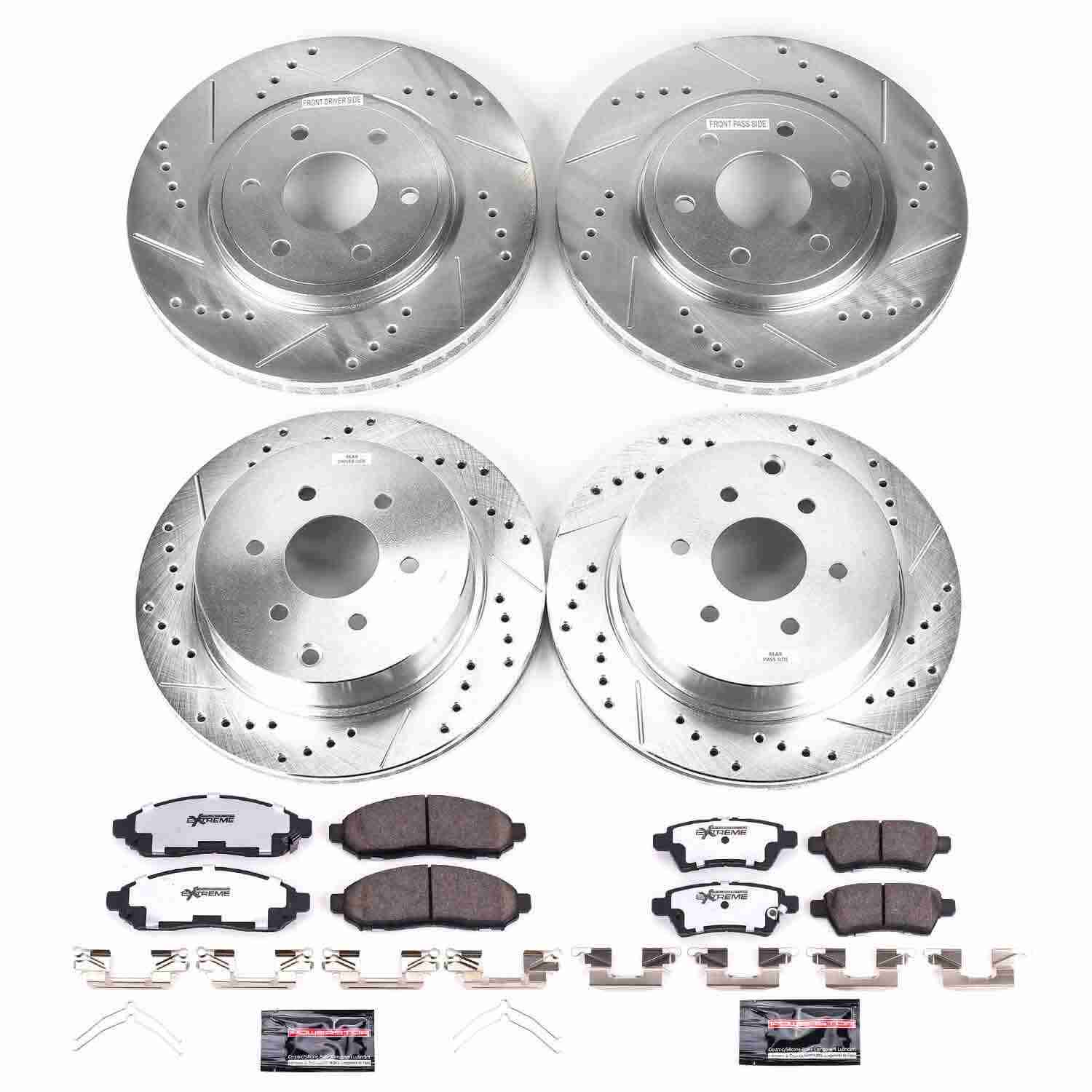 Power Stop 05-12 Nissan Pathfinder Front & Rear Z36 Truck & Tow Brake Kit