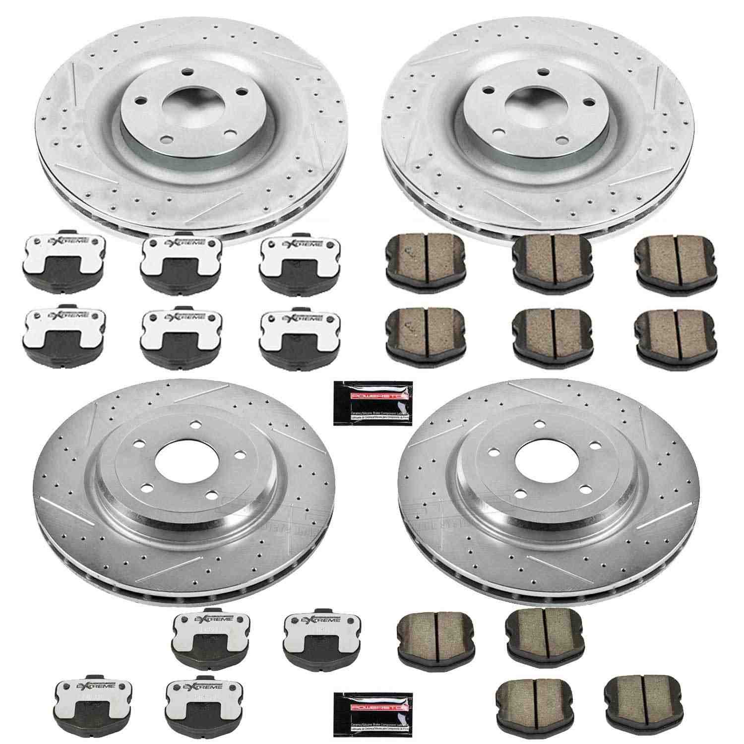 Power Stop 06-13 Chevrolet Corvette Front & Rear Z26 Street Warrior Brake Kit