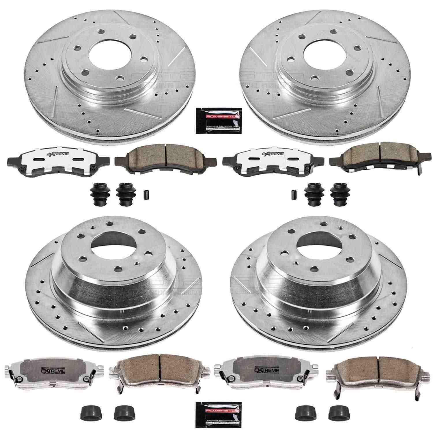Power Stop 06-09 Chevrolet Trailblazer Front & Rear Z26 Street Warrior Brake Kit
