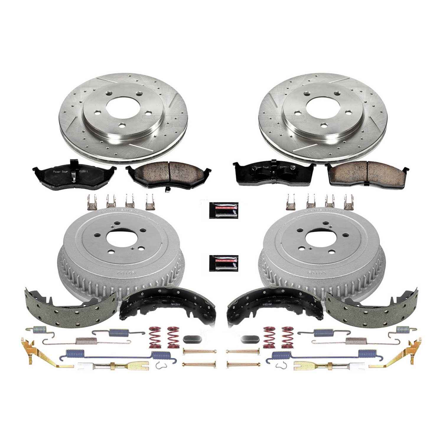 Power Stop 2000 Chrysler Grand Voyager Front & Rear Z23 Evolution Sport Brake Kit