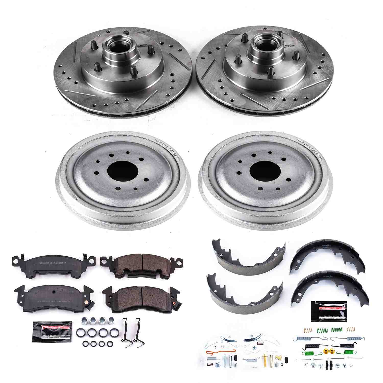 Power Stop 1971 Chevrolet G10 Van Front & Rear Z23 Evolution Sport Brake Kit