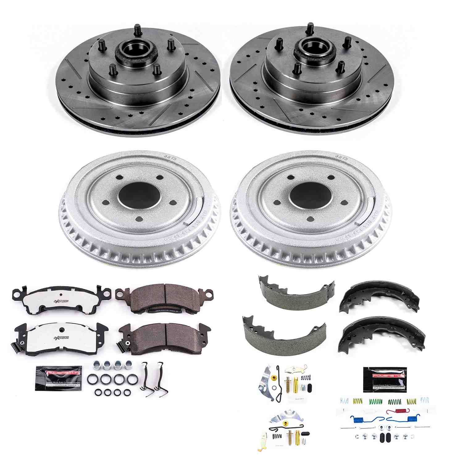 Power Stop 71-72 Oldsmobile Cutlass Supreme Front & Rear Z26 Street Warrior Brake Kit