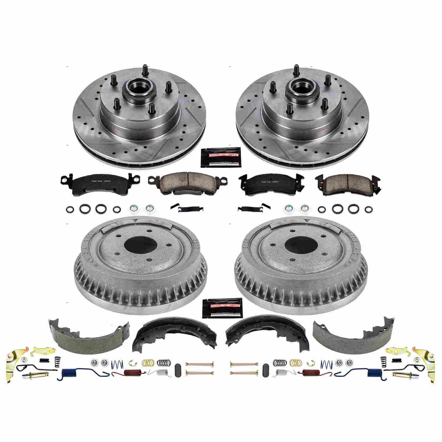 Power Stop 71-72 Oldsmobile Cutlass Supreme Front & Rear Z23 Evolution Sport Brake Kit