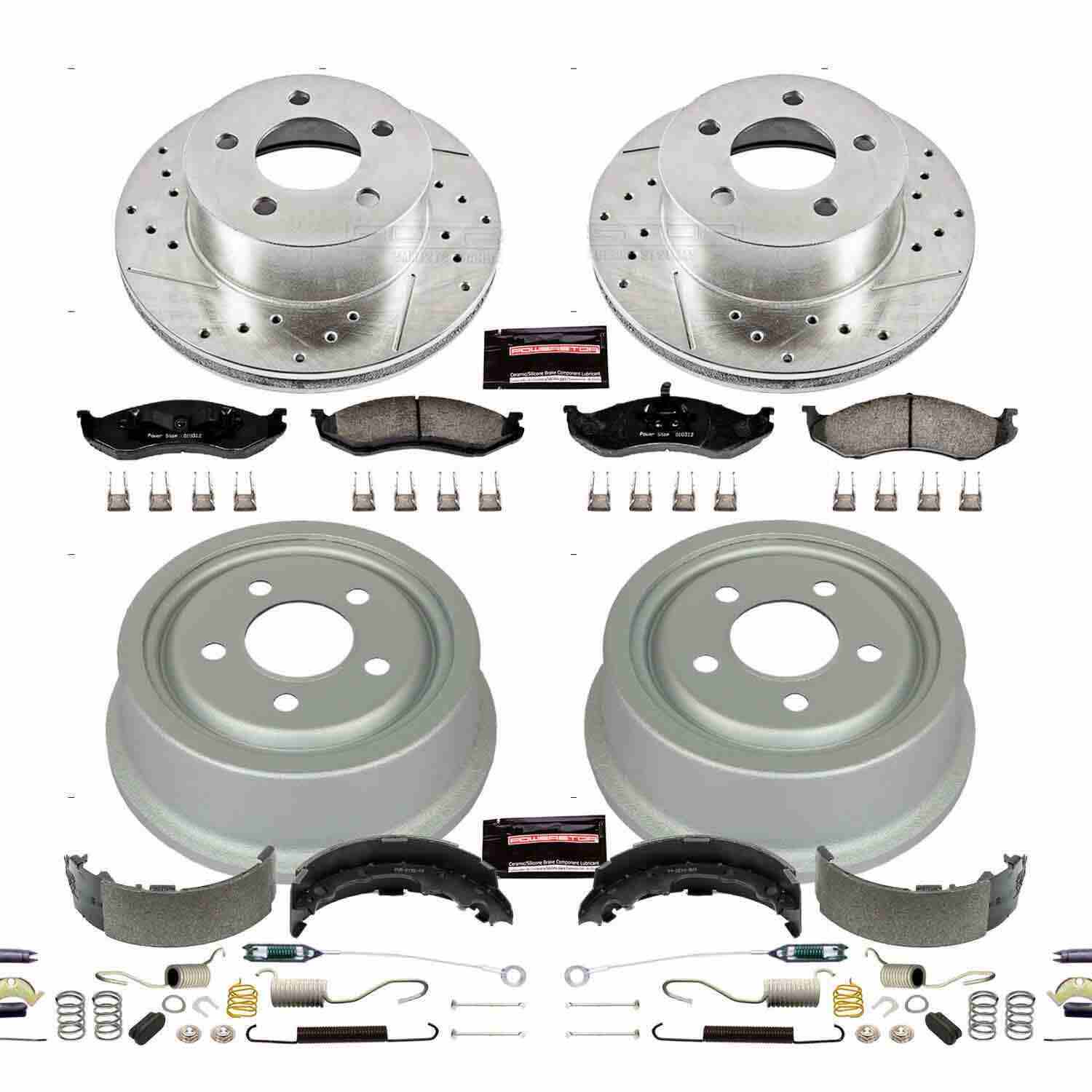 Power Stop 92-99 Jeep Cherokee Front & Rear Z23 Evolution Sport Brake Kit