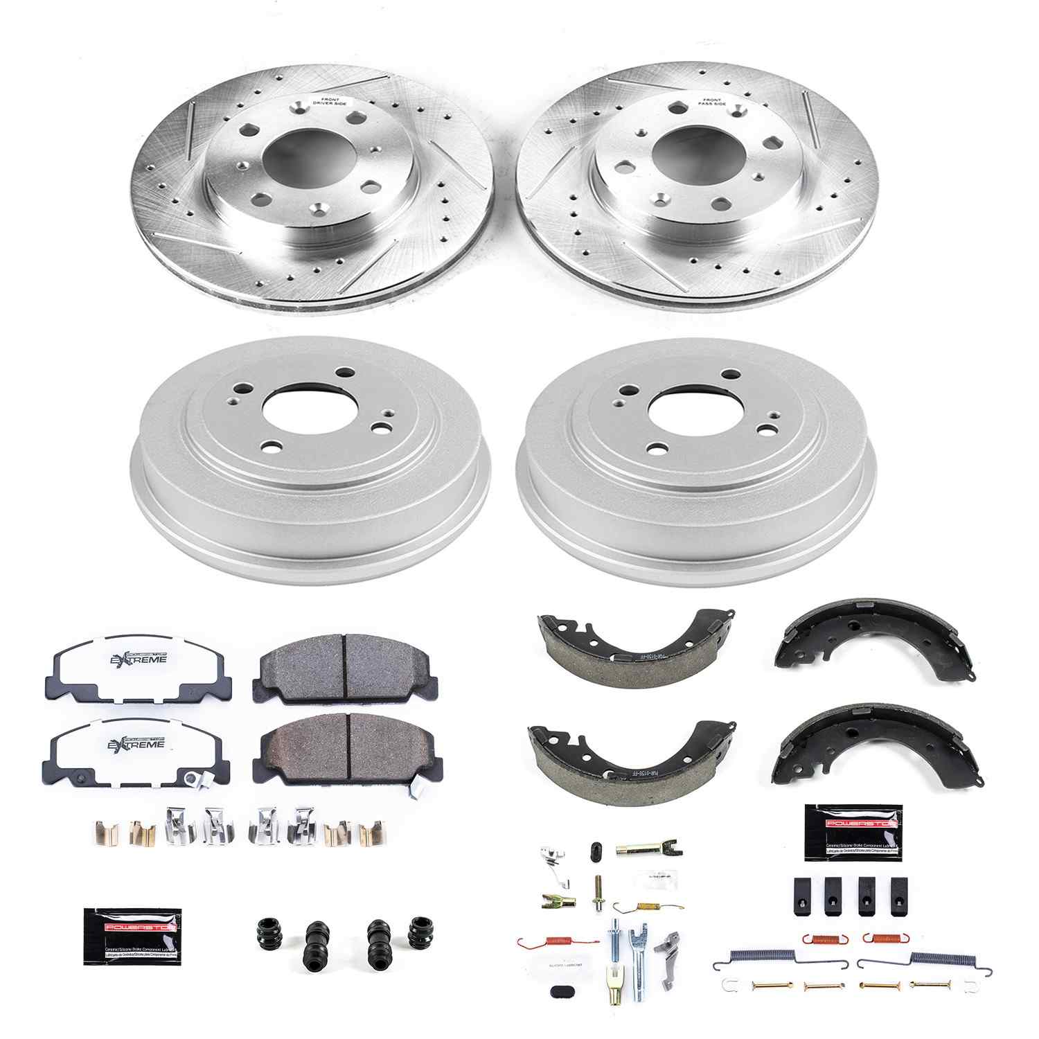 Power Stop 96-00 Honda Civic Front & Rear Z26 Street Warrior Brake Kit
