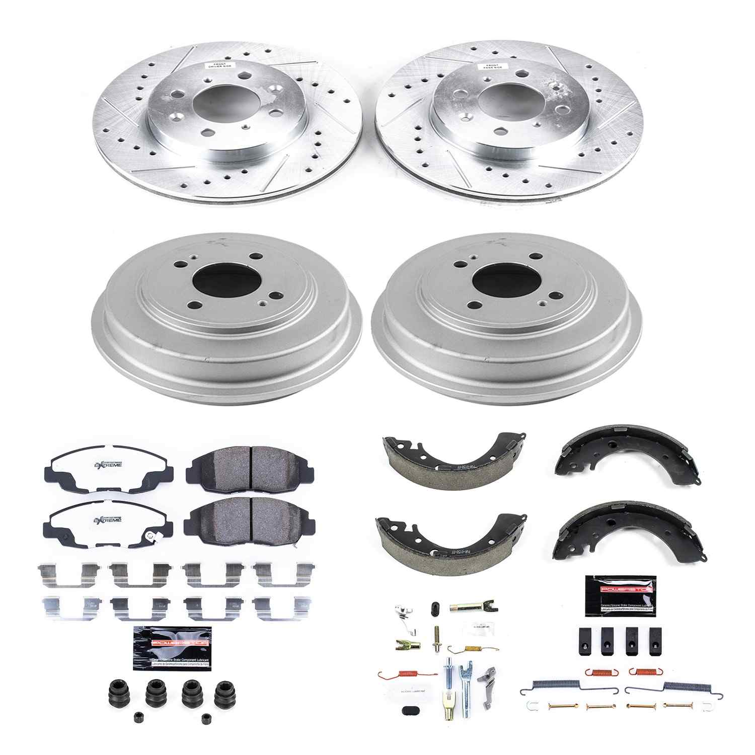 Power Stop 2001 Honda Civic  Front & Rear Z26 Street Warrior Brake Kit