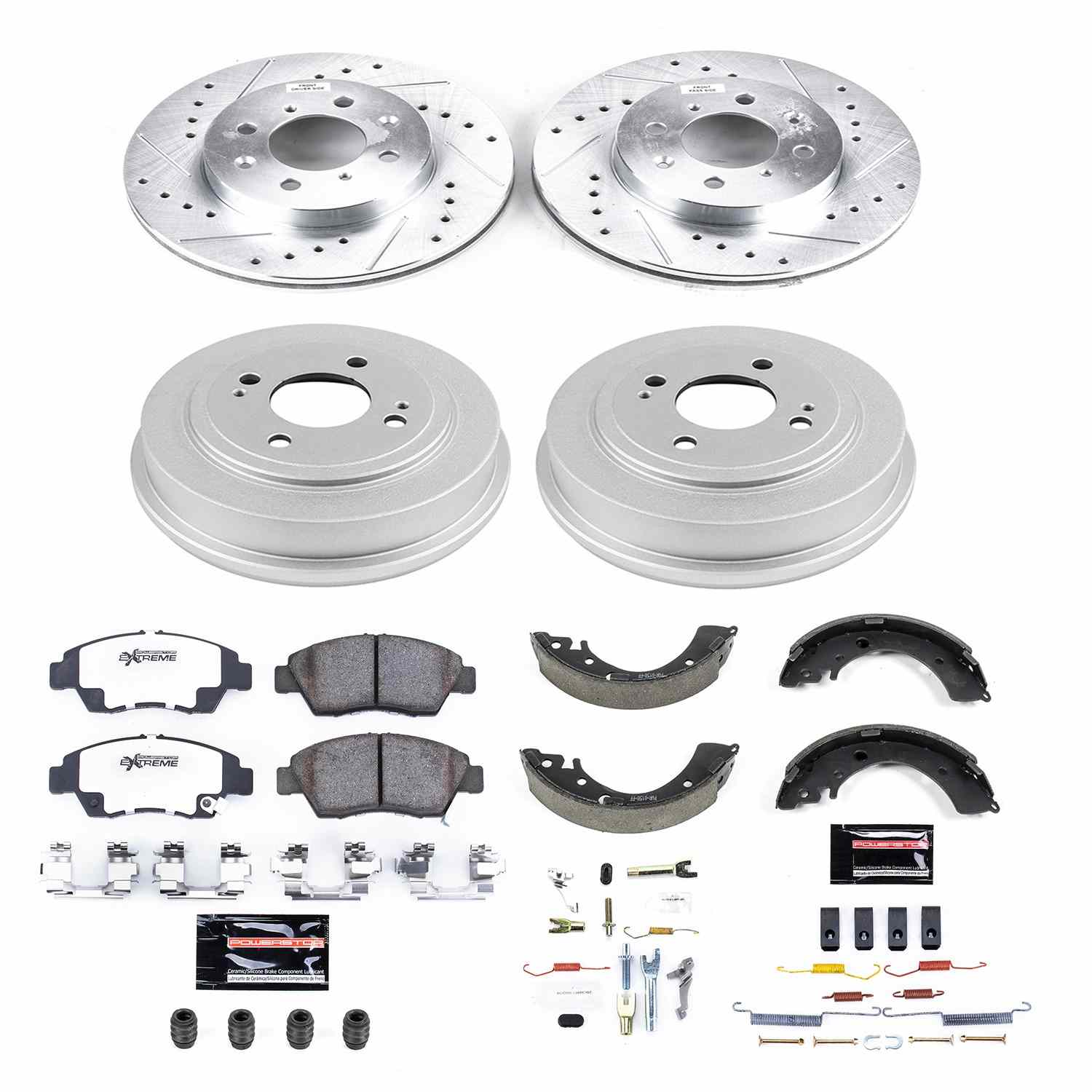 Power Stop 07-08 Honda Fit Front & Rear Z26 Street Warrior Brake Kit