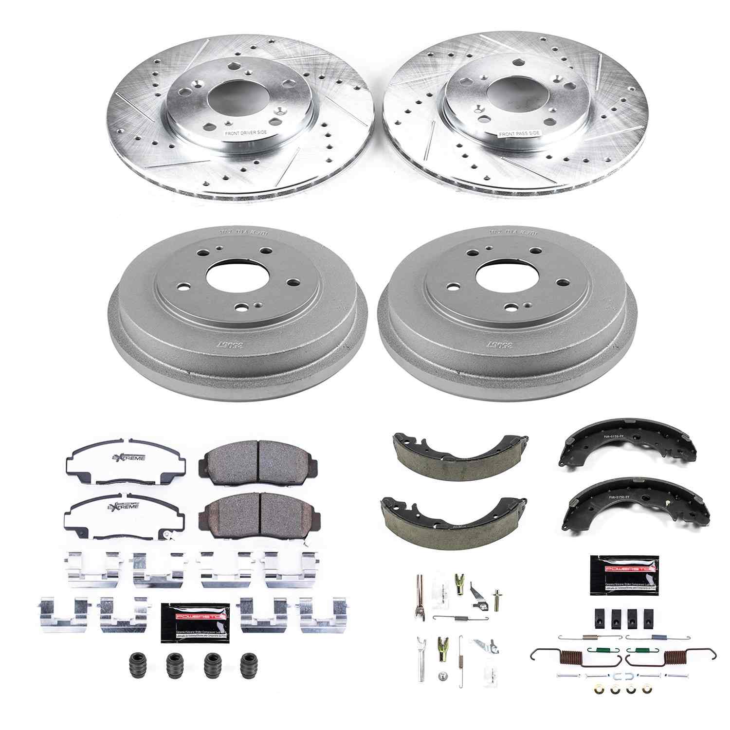 Power Stop 06-11 Honda Civic Front & Rear Z26 Street Warrior Brake Kit