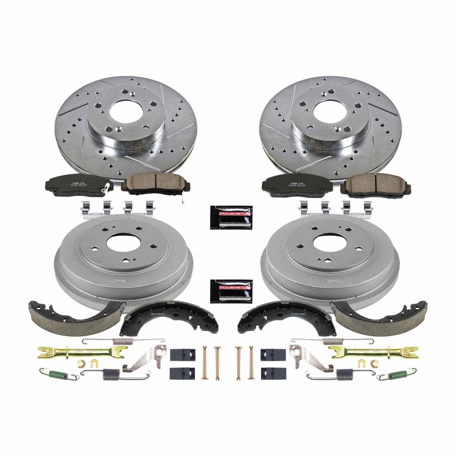 Power Stop 06-11 Honda Civic Front & Rear Z23 Evolution Sport Brake Kit