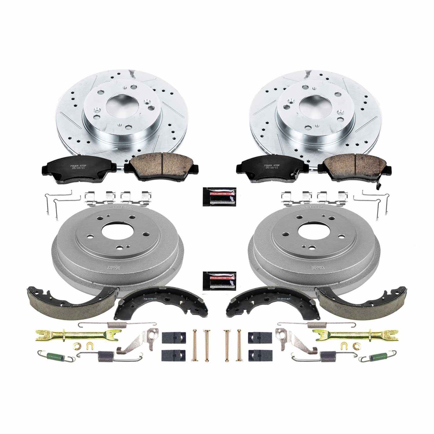 Power Stop 2012 Honda Civic Front & Rear Z23 Evolution Sport Brake Kit