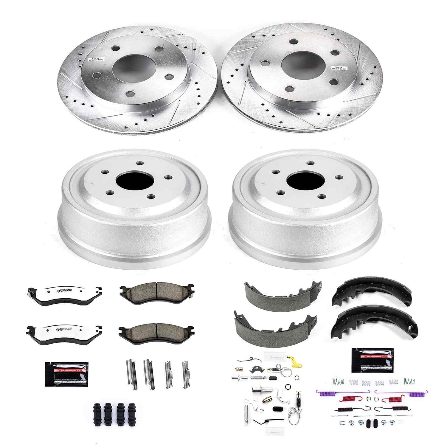 Power Stop 00-01 Dodge Ram 1500 Front & Rear Z36 Truck & Tow Brake Kit