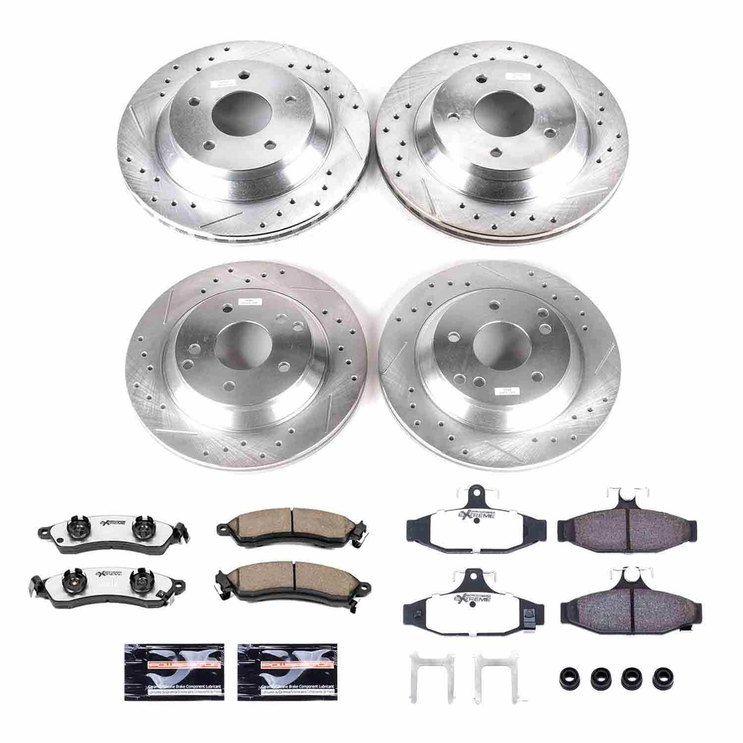 Power Stop 88-95 Chevrolet Corvette Front & Rear Z26 Street Warrior Brake Kit