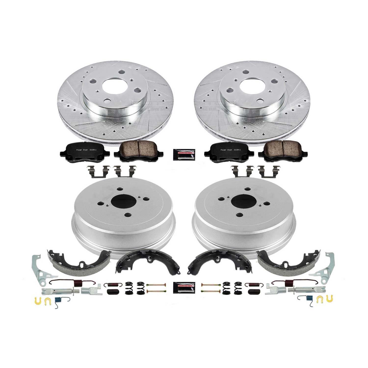 Power Stop 00-02 Toyota Corolla Front & Rear Z23 Evolution Sport Brake Kit
