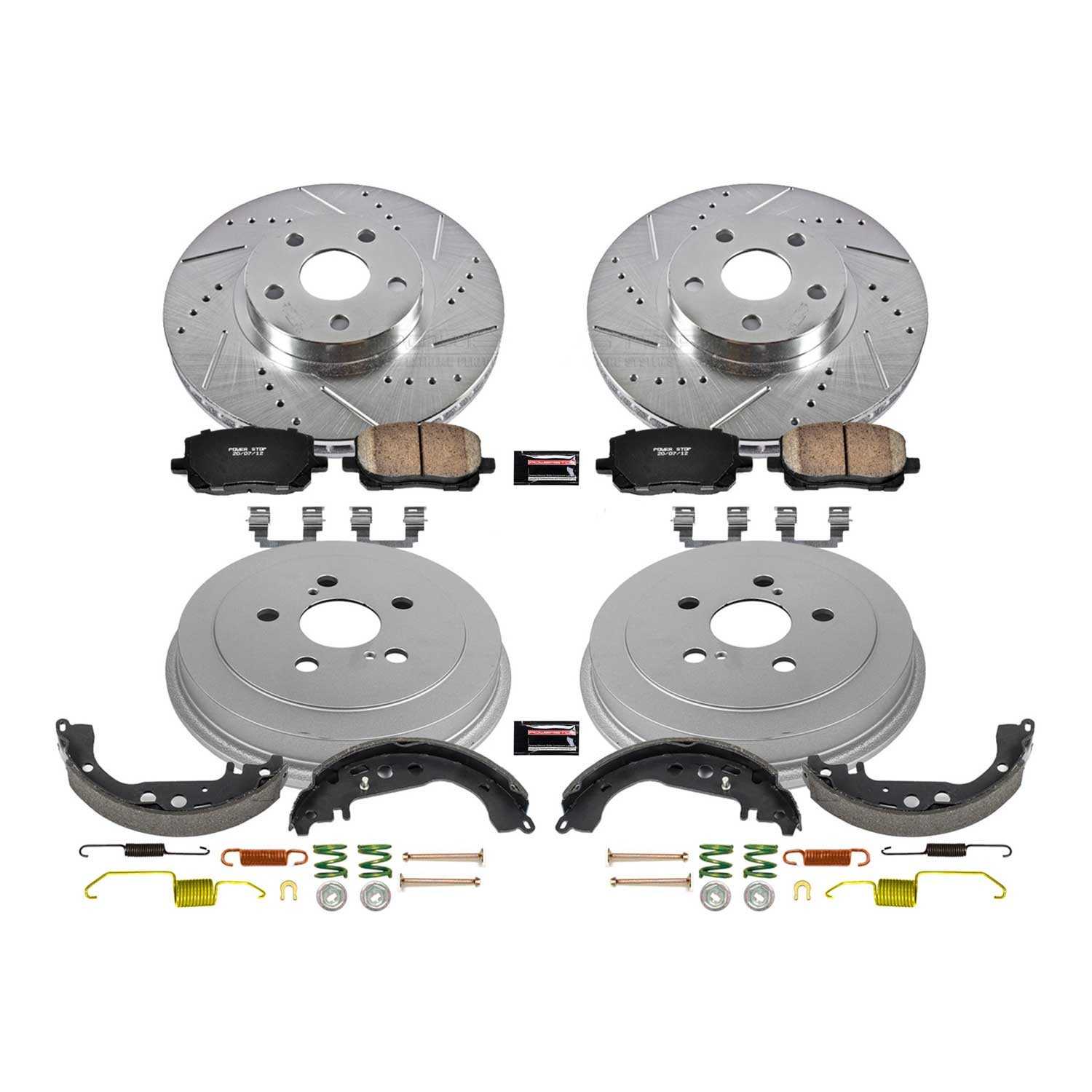 Power Stop 04-08 Toyota Corolla Front & Rear Z23 Evolution Sport Brake Kit