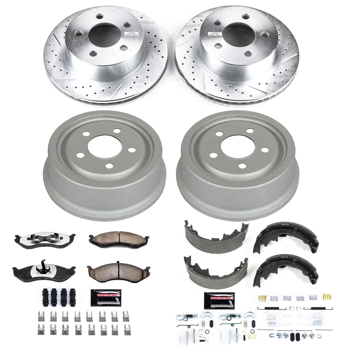 Power Stop 01-06 Jeep Wrangler Front & Rear Z36 Truck & Tow Brake Kit