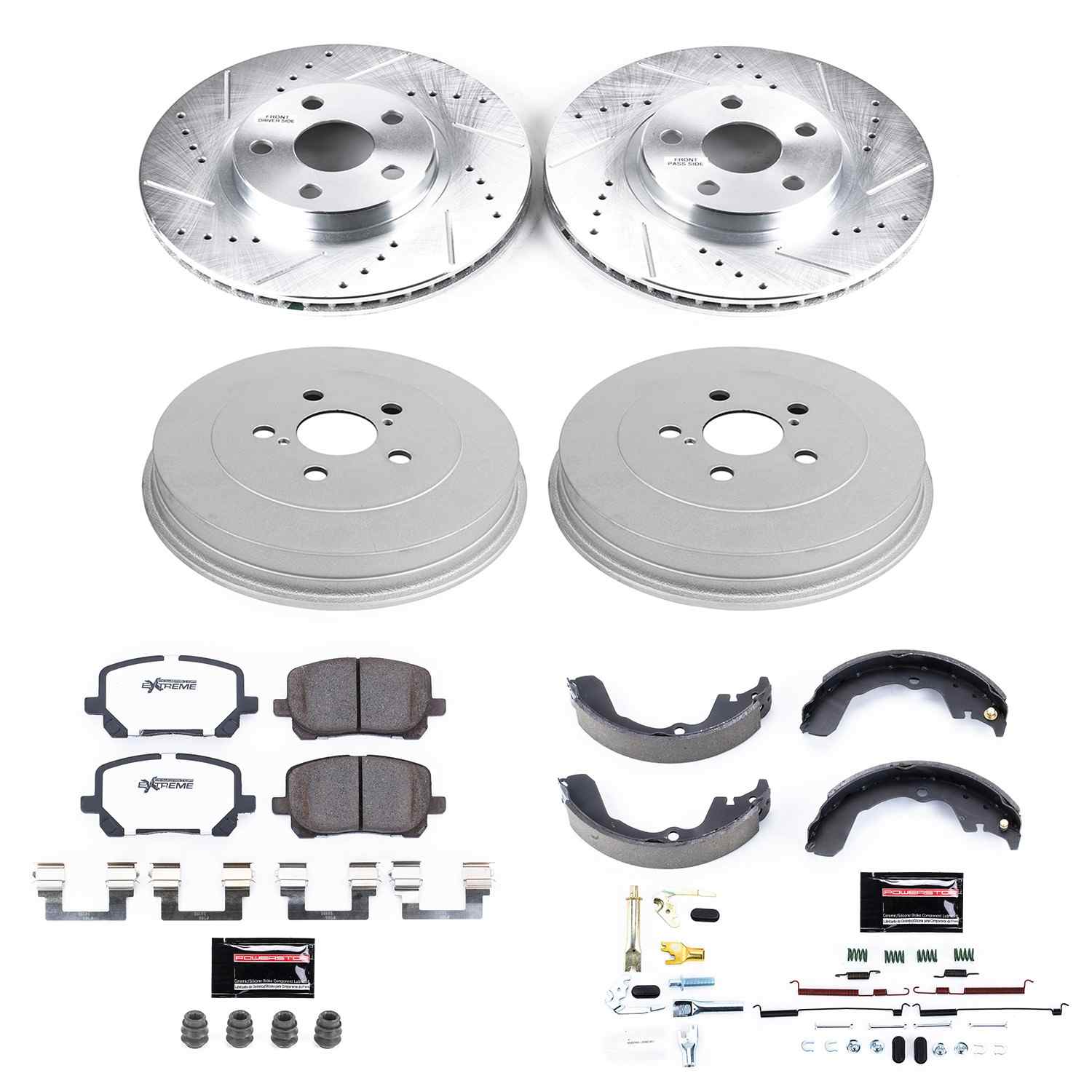 Power Stop 03-08 Pontiac Vibe Front & Rear Z26 Street Warrior Brake Kit