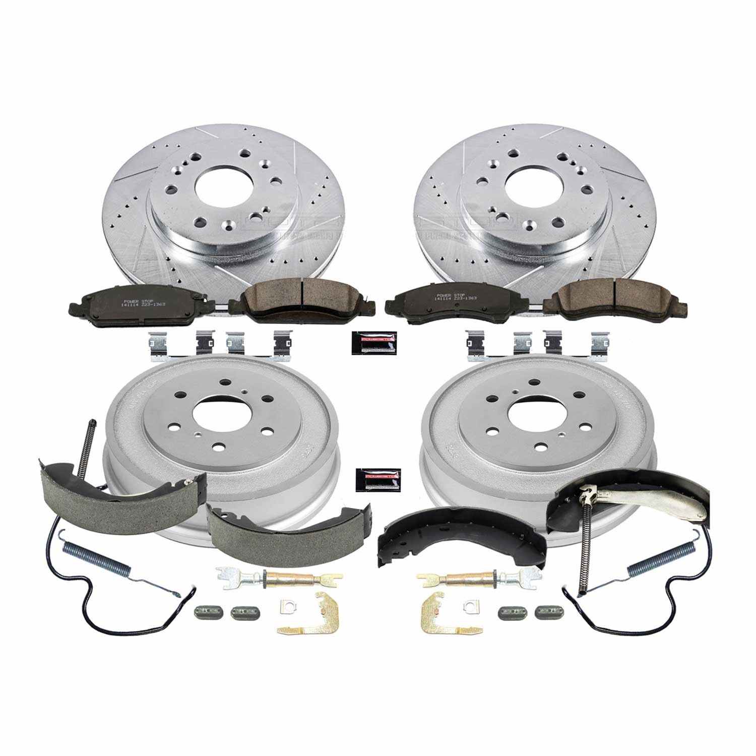 Power Stop 07-08 Chevrolet Silverado 1500 Front & Rear Z23 Evolution Sport Brake Kit